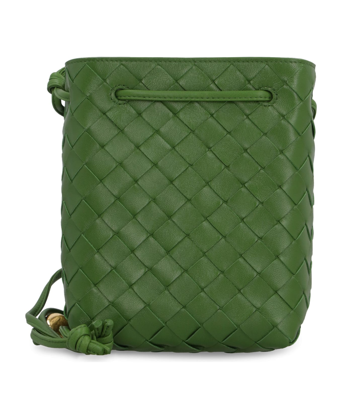 Bottega Veneta Leather Bucket Bag - green