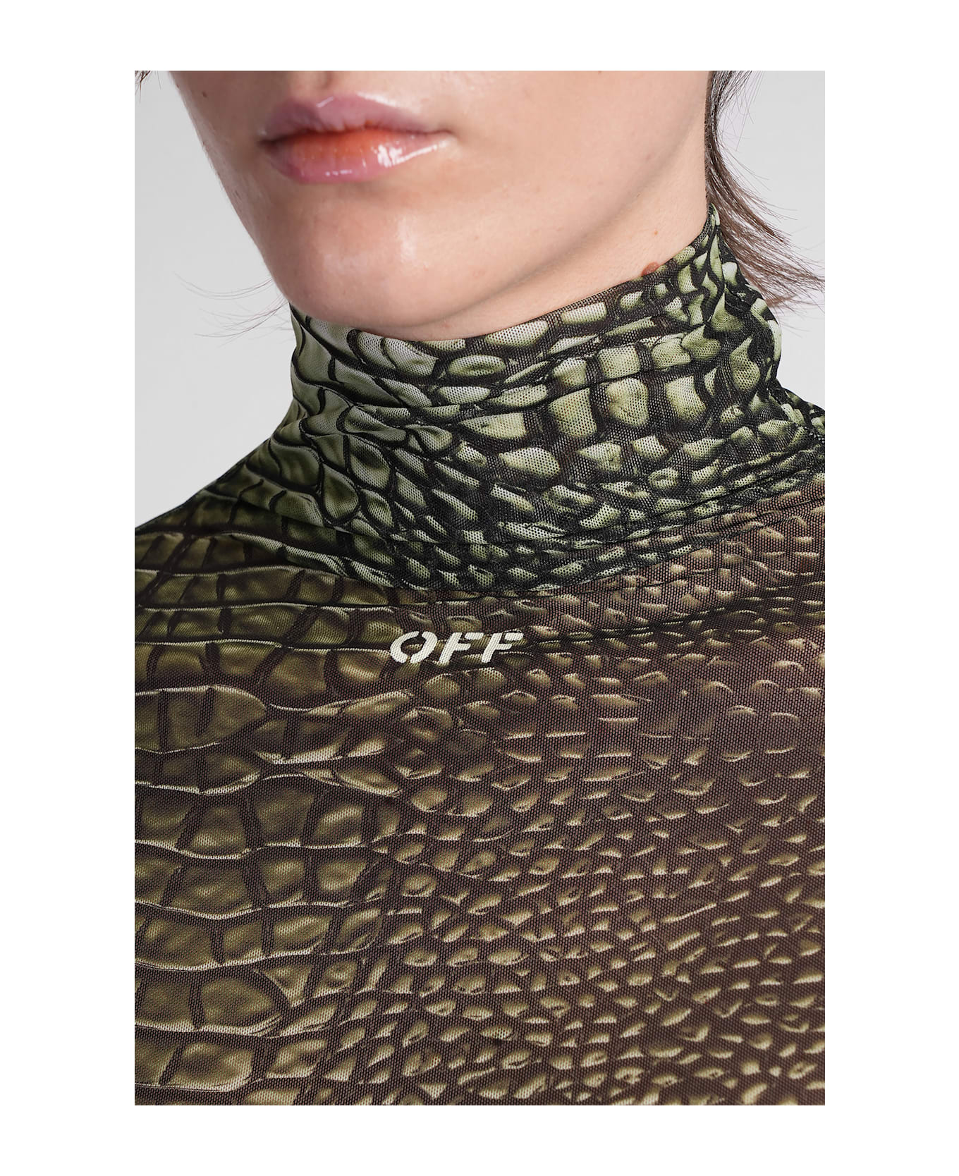 Off-White Topwear In Green Polyamide - green