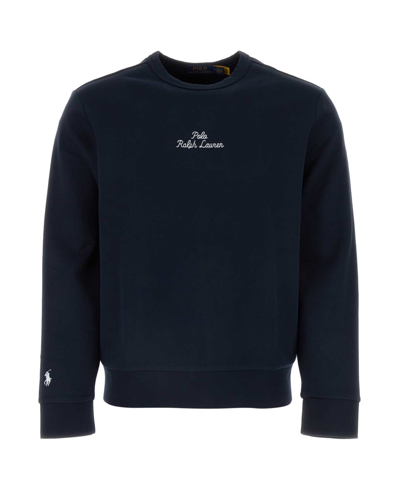 Polo Ralph Lauren Dark Blue Cotton Blend Sweatshirt - AVIATORNAVY