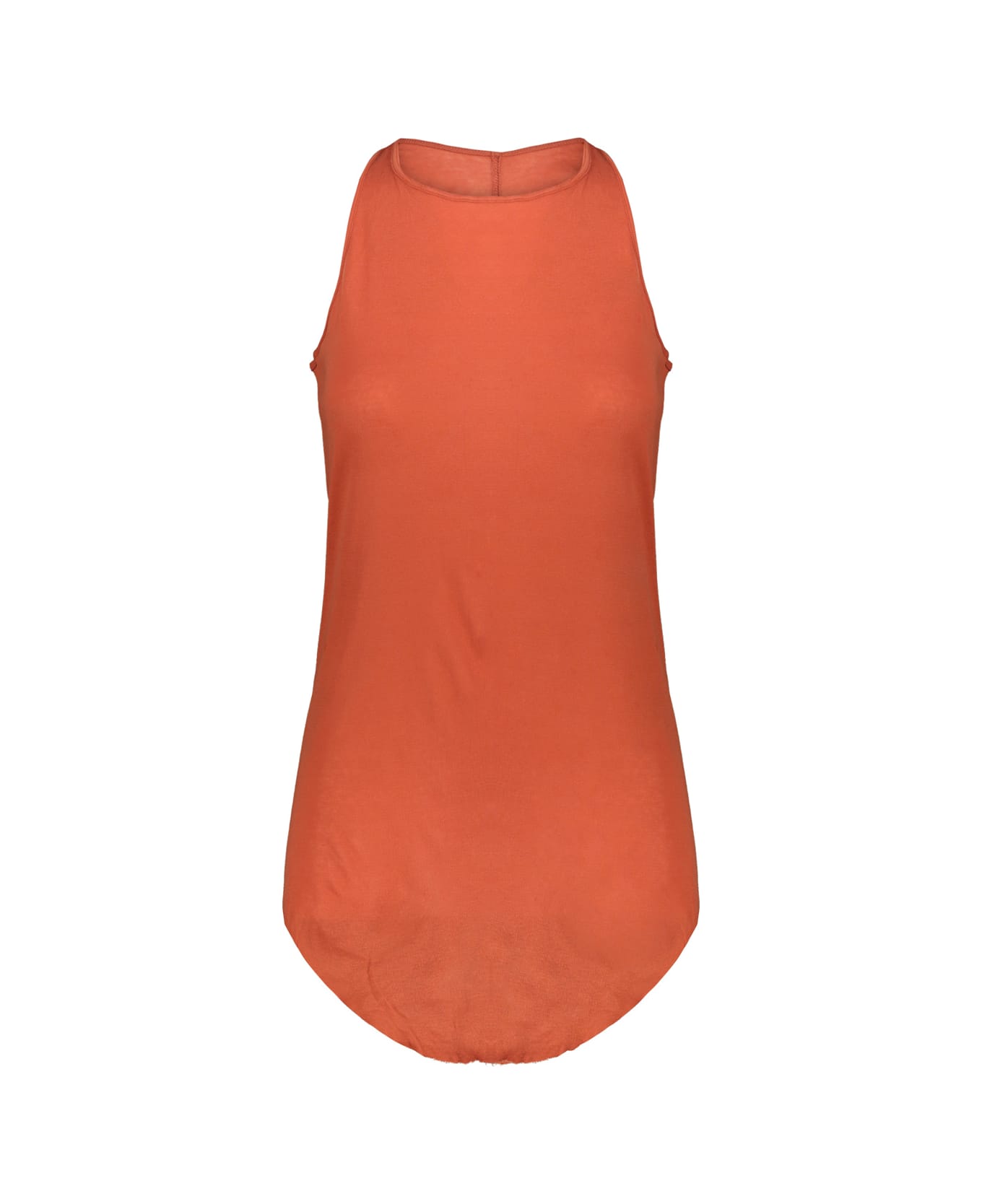 Rick Owens Fine-knit Tank Top In Orange