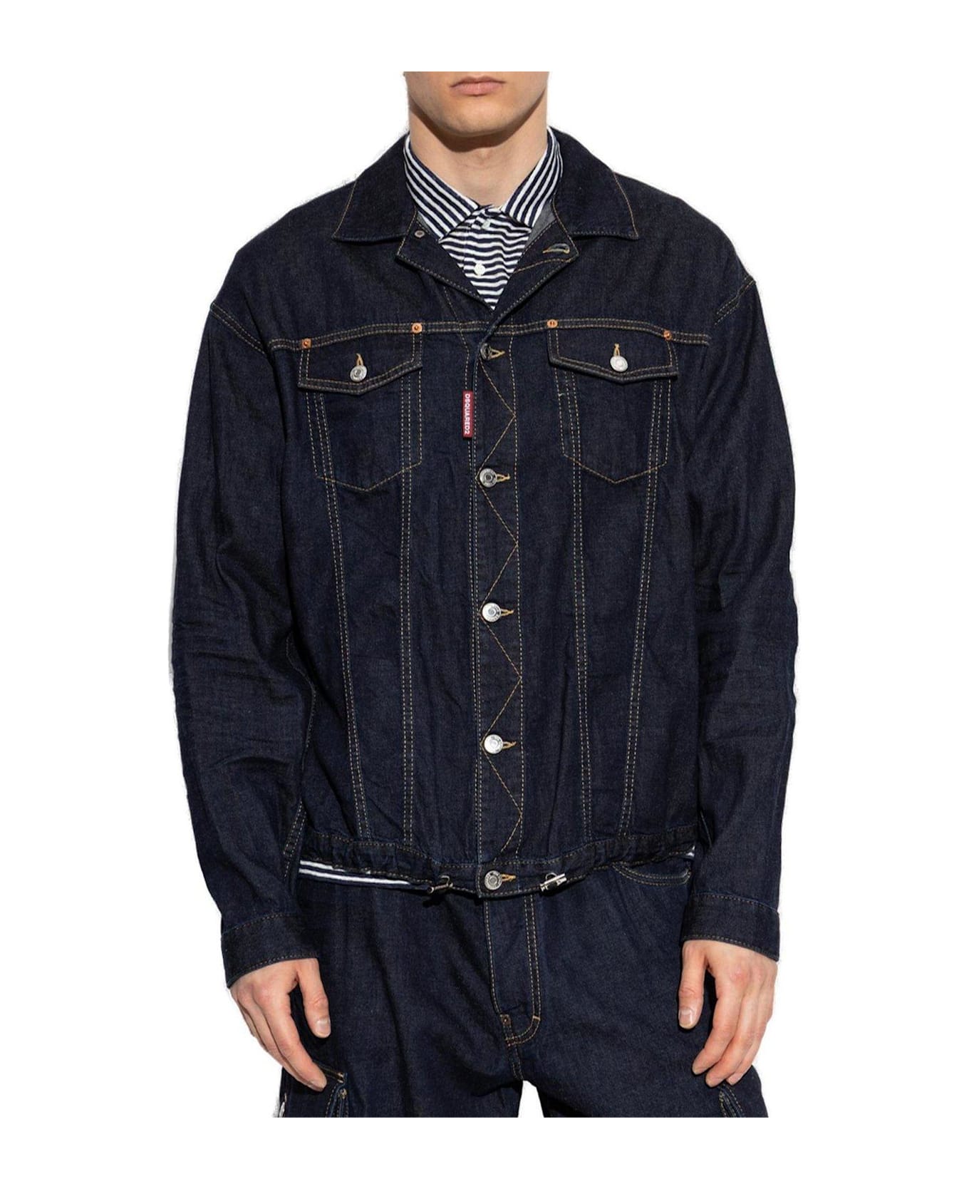 Dsquared2 Summer Lovers Drawstring Shirt - BLUE