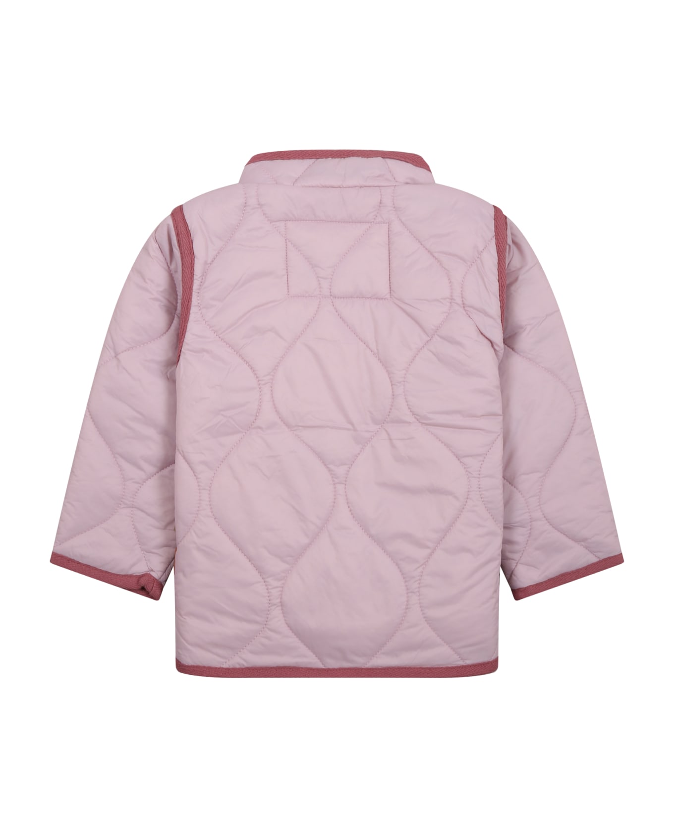 Molo Pink Duvet For Girl With Logo - Pink