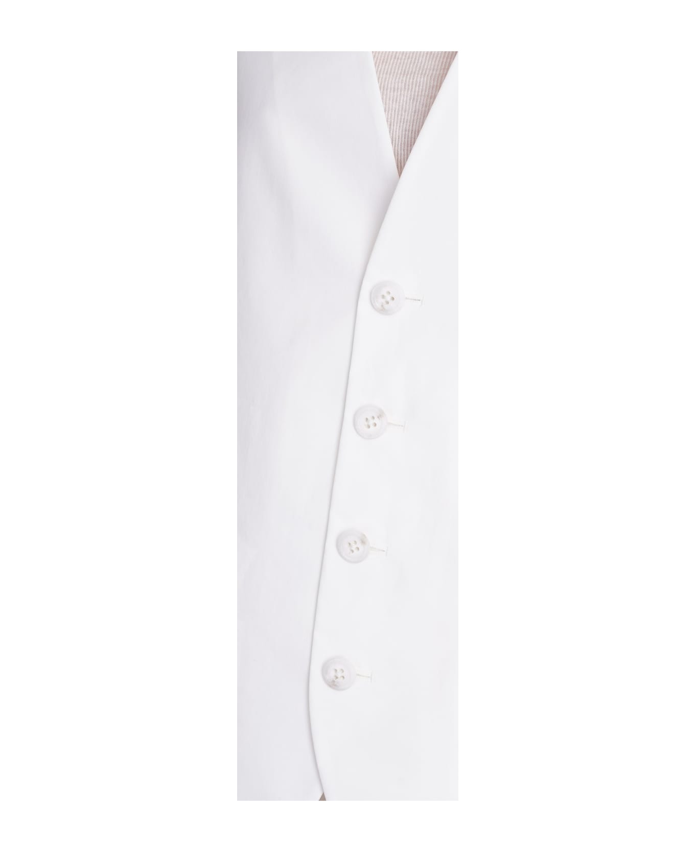 Ann Demeulemeester Vest In White Cotton - white
