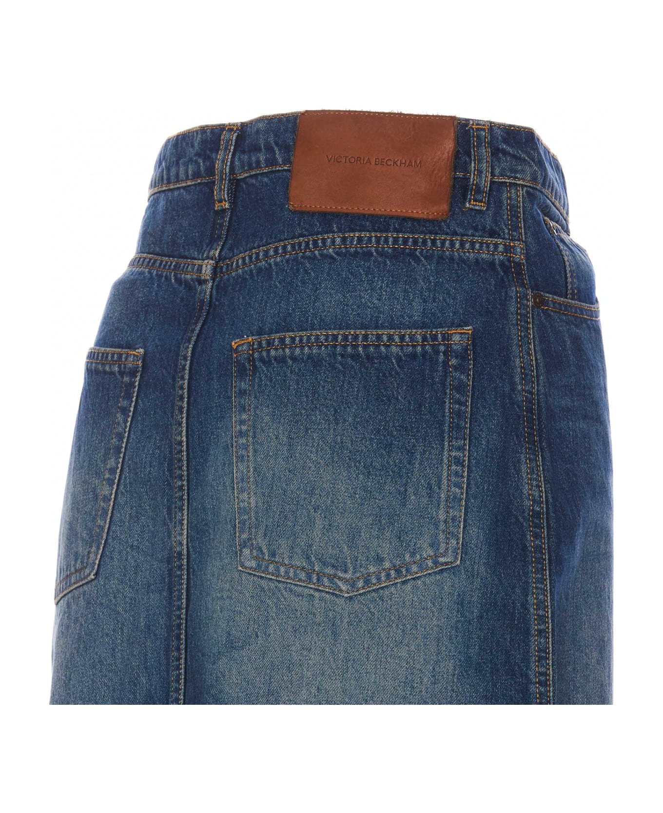 Victoria Beckham Denim Skirt - Blue