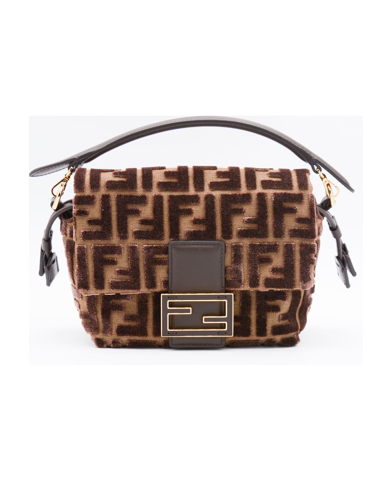 Fendi Brown Mamma Baguette Small Shoulder Bag - Brown