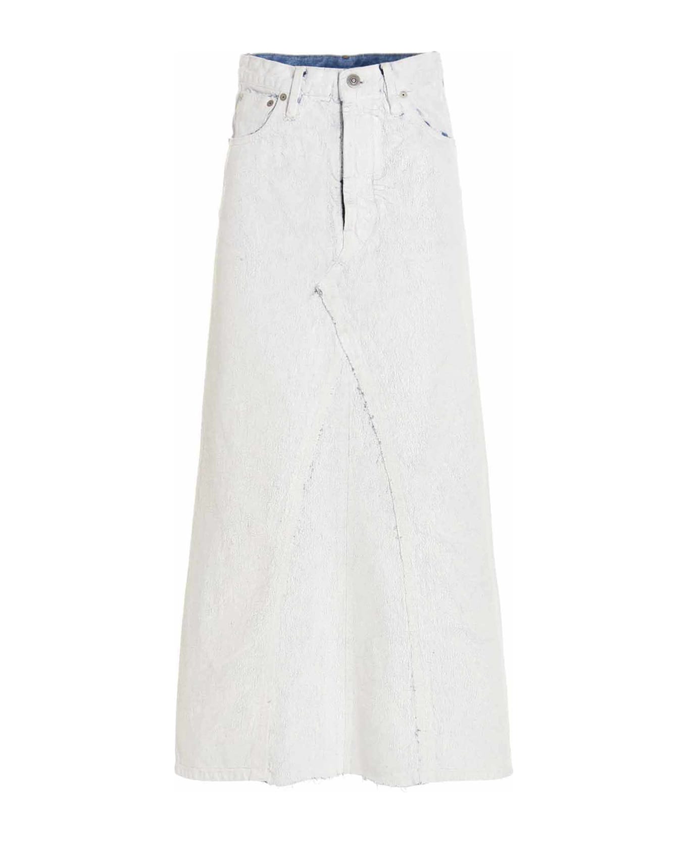 Maison Margiela Denim Cotton Skirt - White