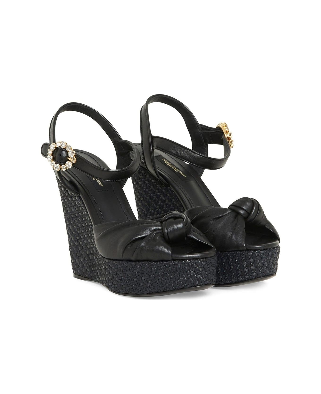 Dolce & Gabbana Wedge Sandals - Black