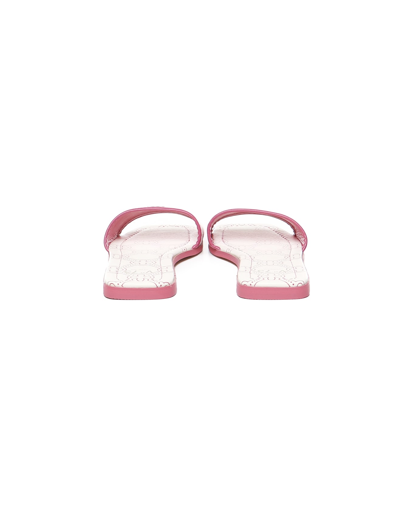 V73 Flat Spirit Sandals In Leather - Pink