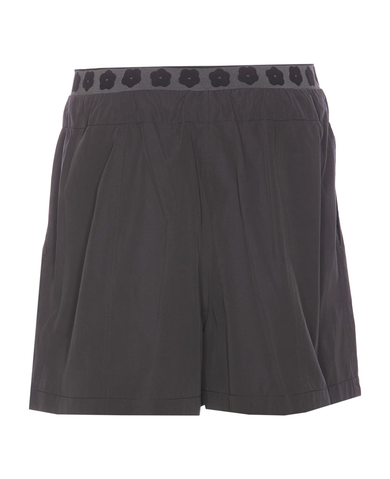 Kenzo Happy Tiger Embroidered Shorts - BLACK