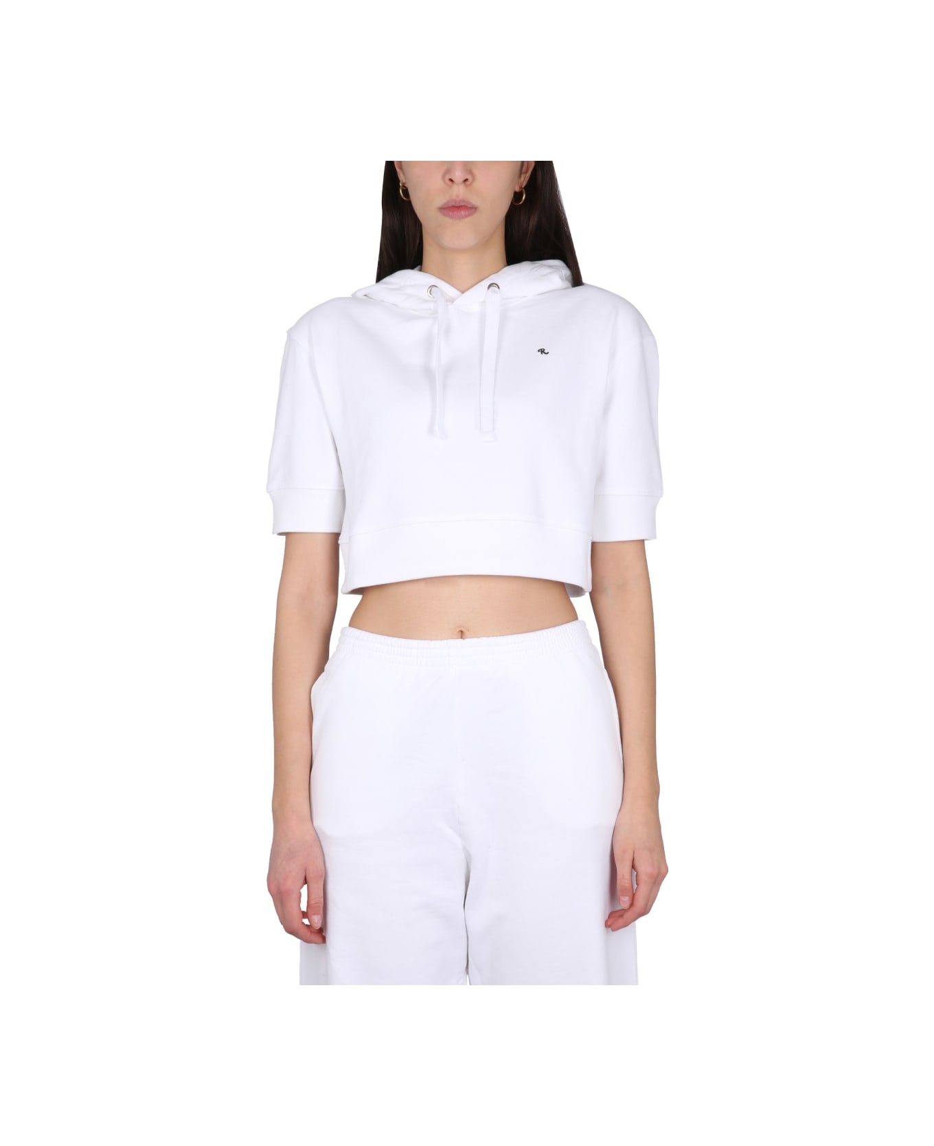 Raf Simons Sweatshirt With Logo Embroidery - WHITE