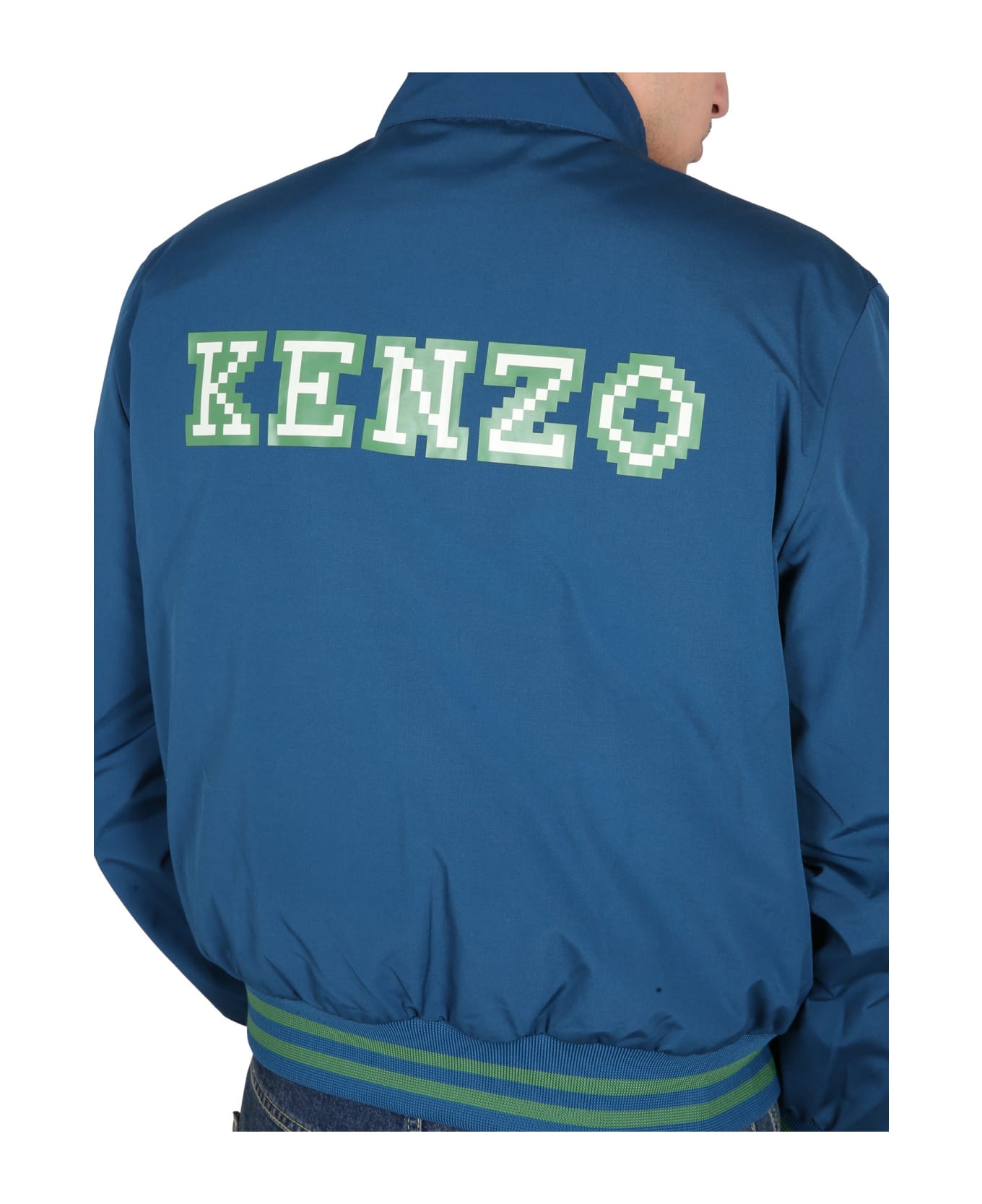 Kenzo Nylon Bomber Jacket - blue