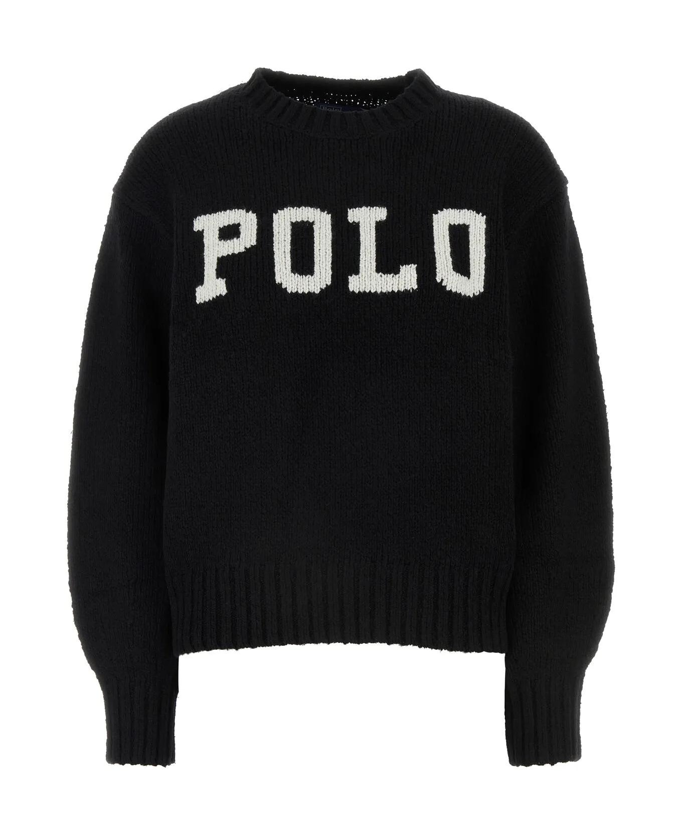 Polo Ralph Lauren Black Wool Blend Sweater Polo Ralph Lauren - BLACK