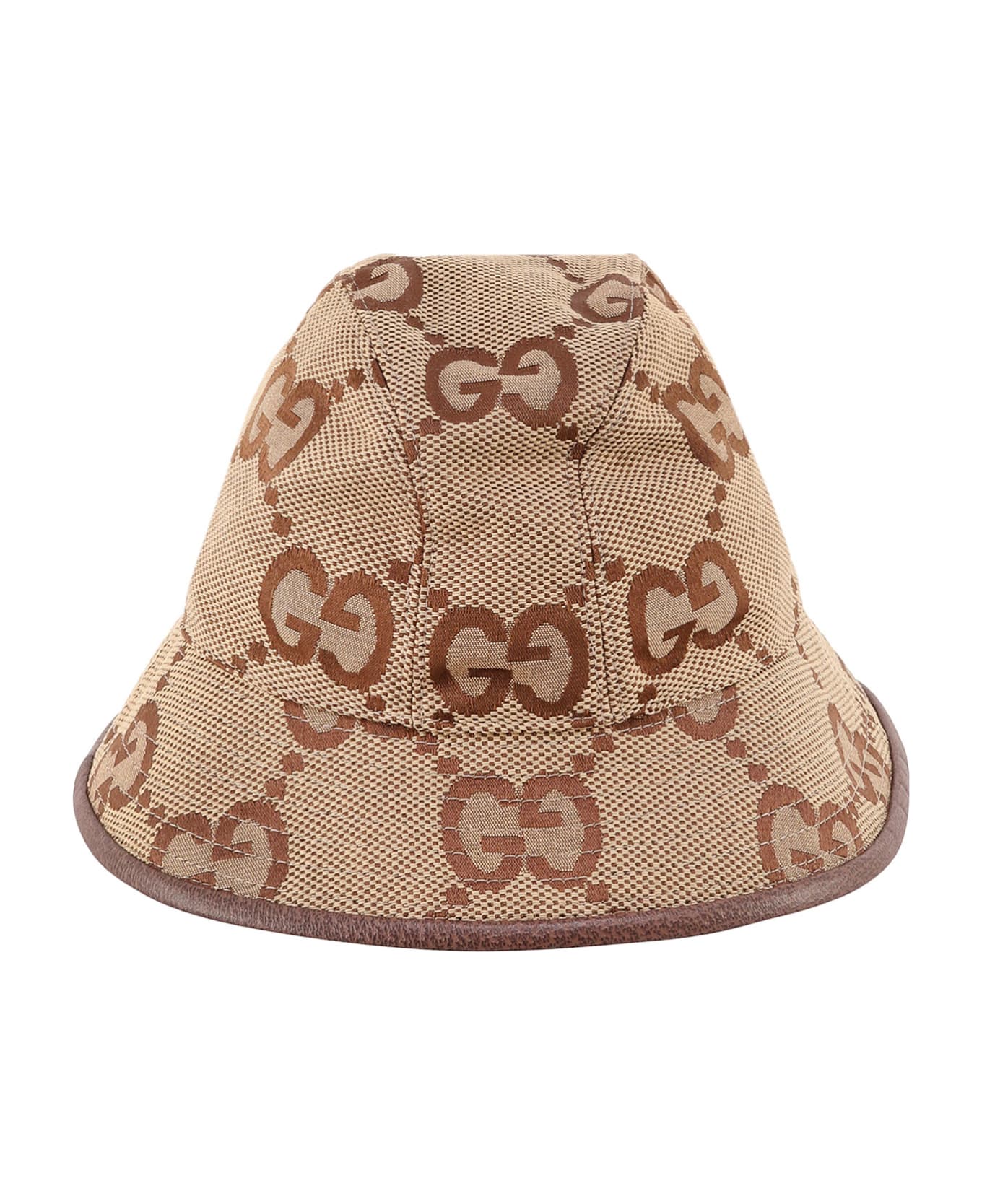 Gucci Embroidered Cotton Blend Hat - Brown