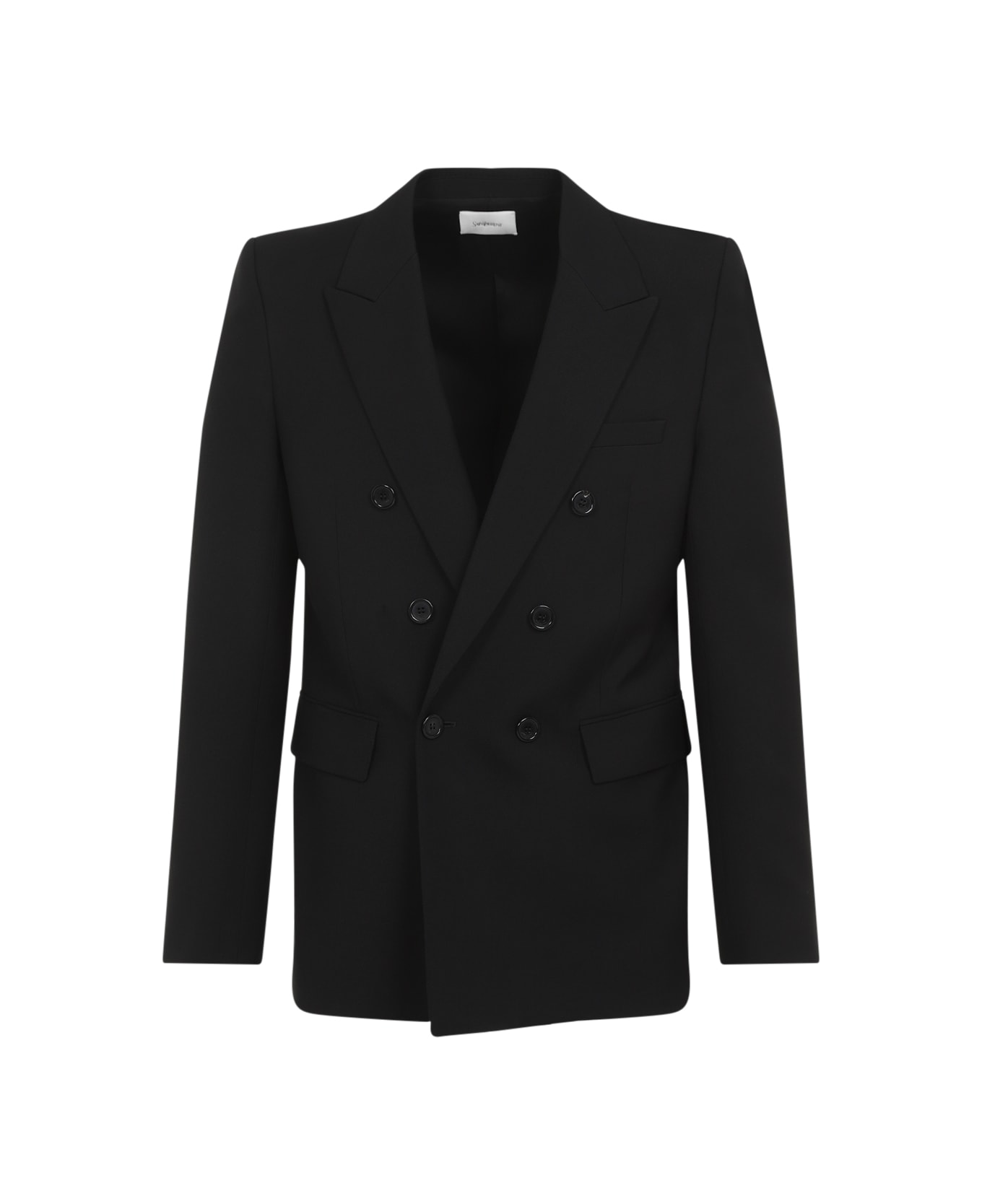 Saint Laurent Double-breasted Wool Blazer - Noir