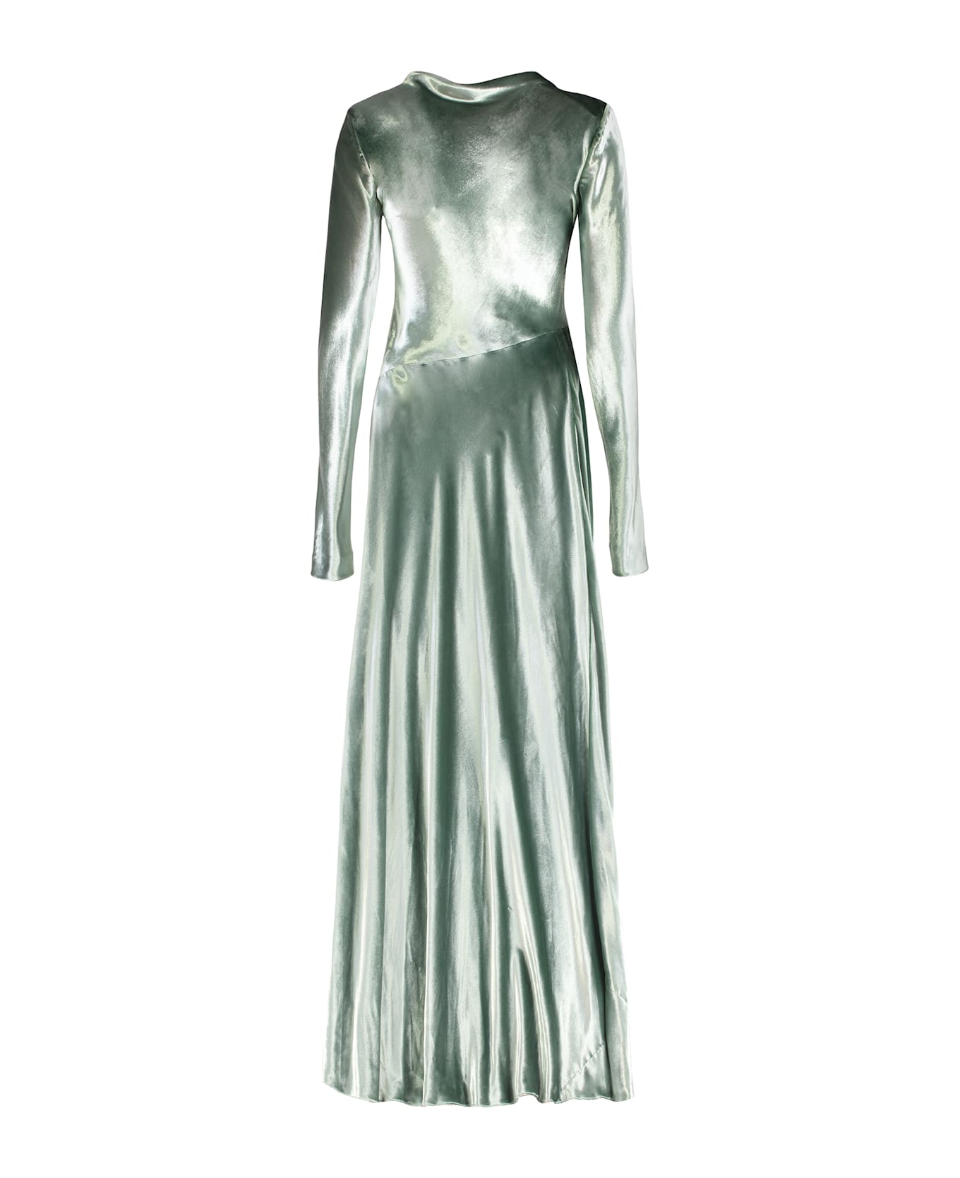 Alberta Ferretti Long Velvet Dress - green