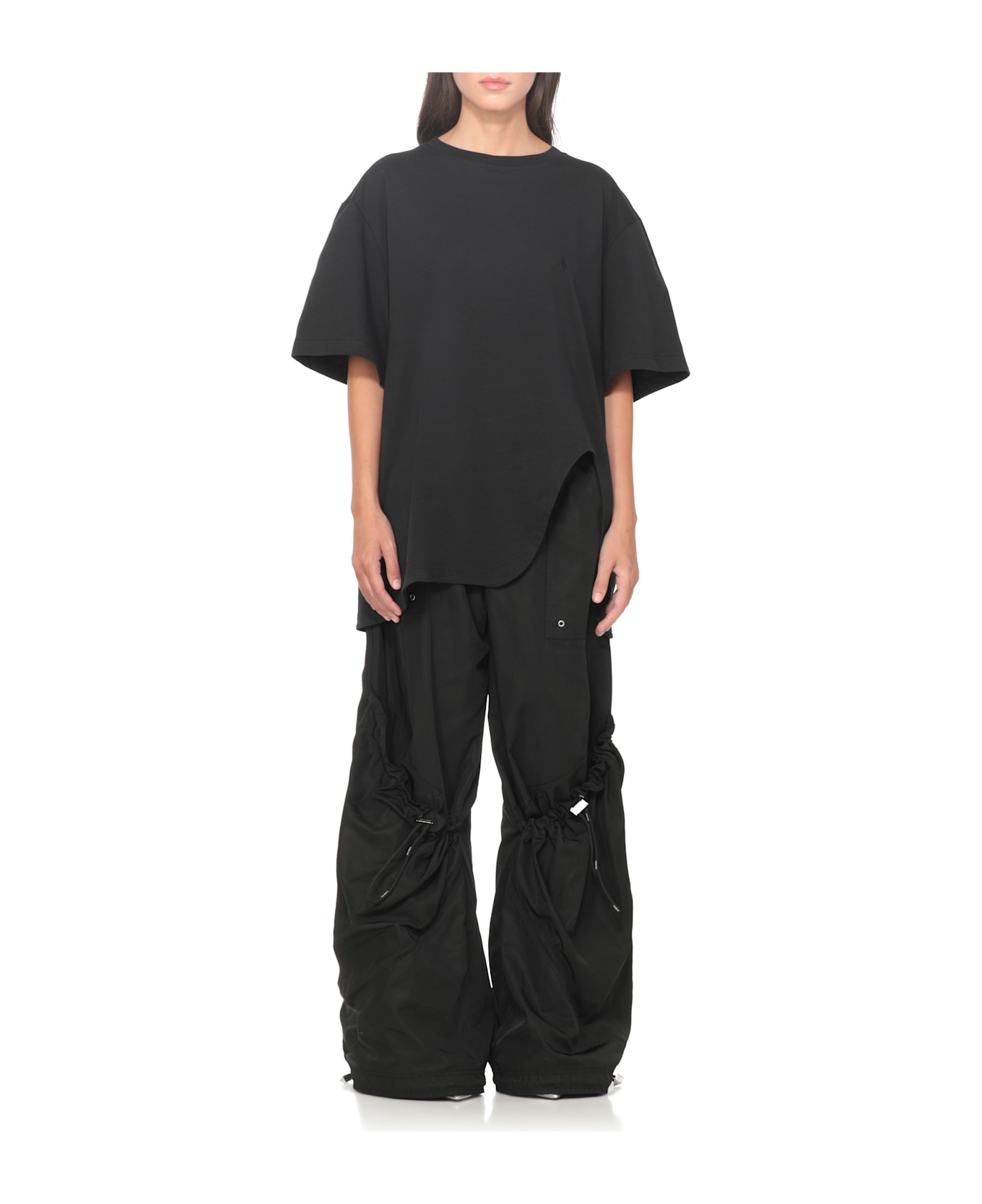 The Attico T-shirt With Logo - Black