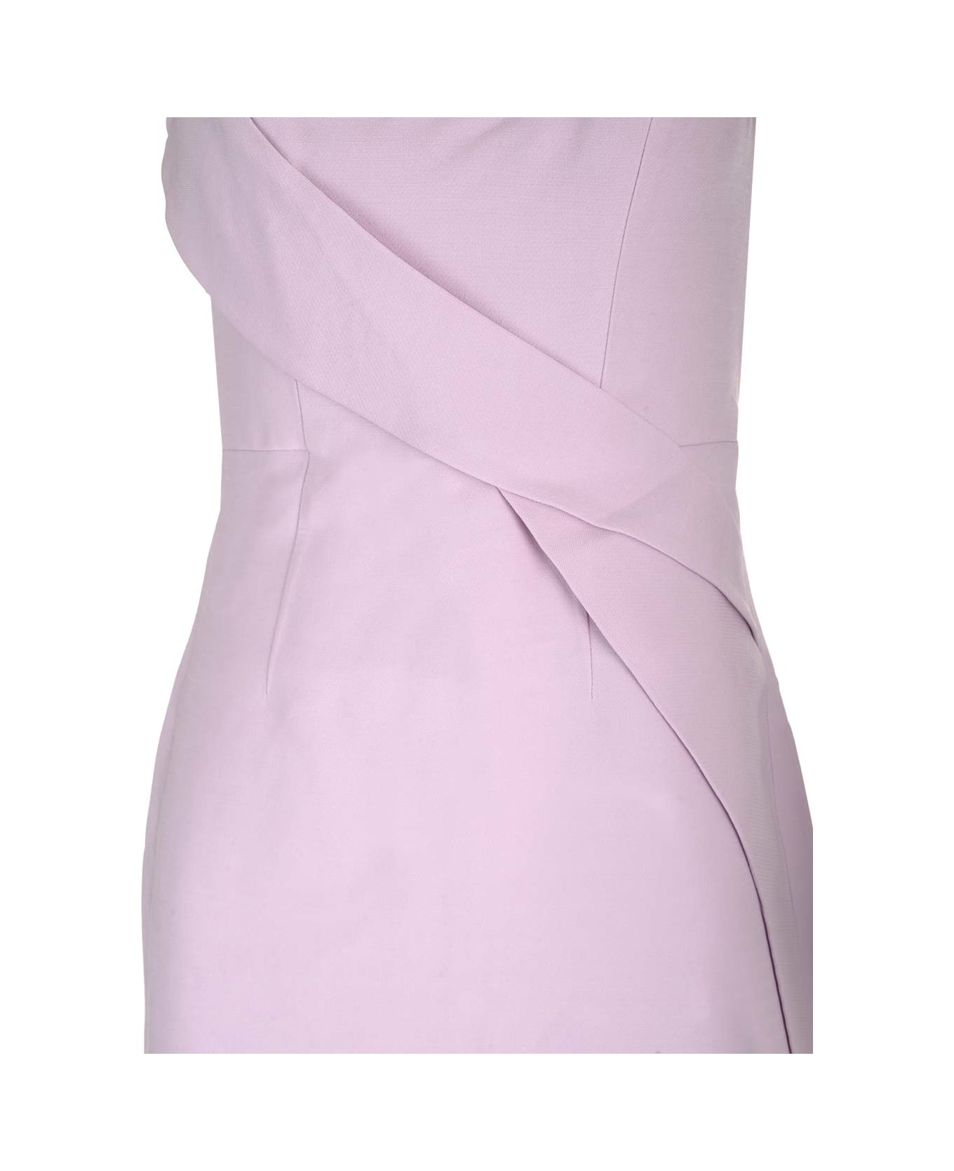 Roland Mouret Wool And Silk Blend Midi Dress - Violet