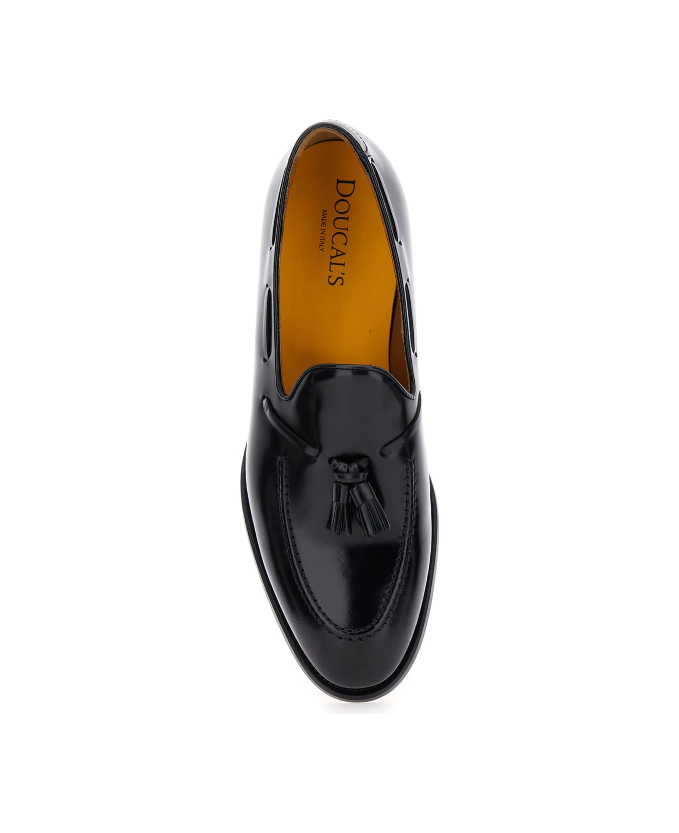 Doucal
s Slip-on Loafers With Tassel Detail In Smooth Leather - Black