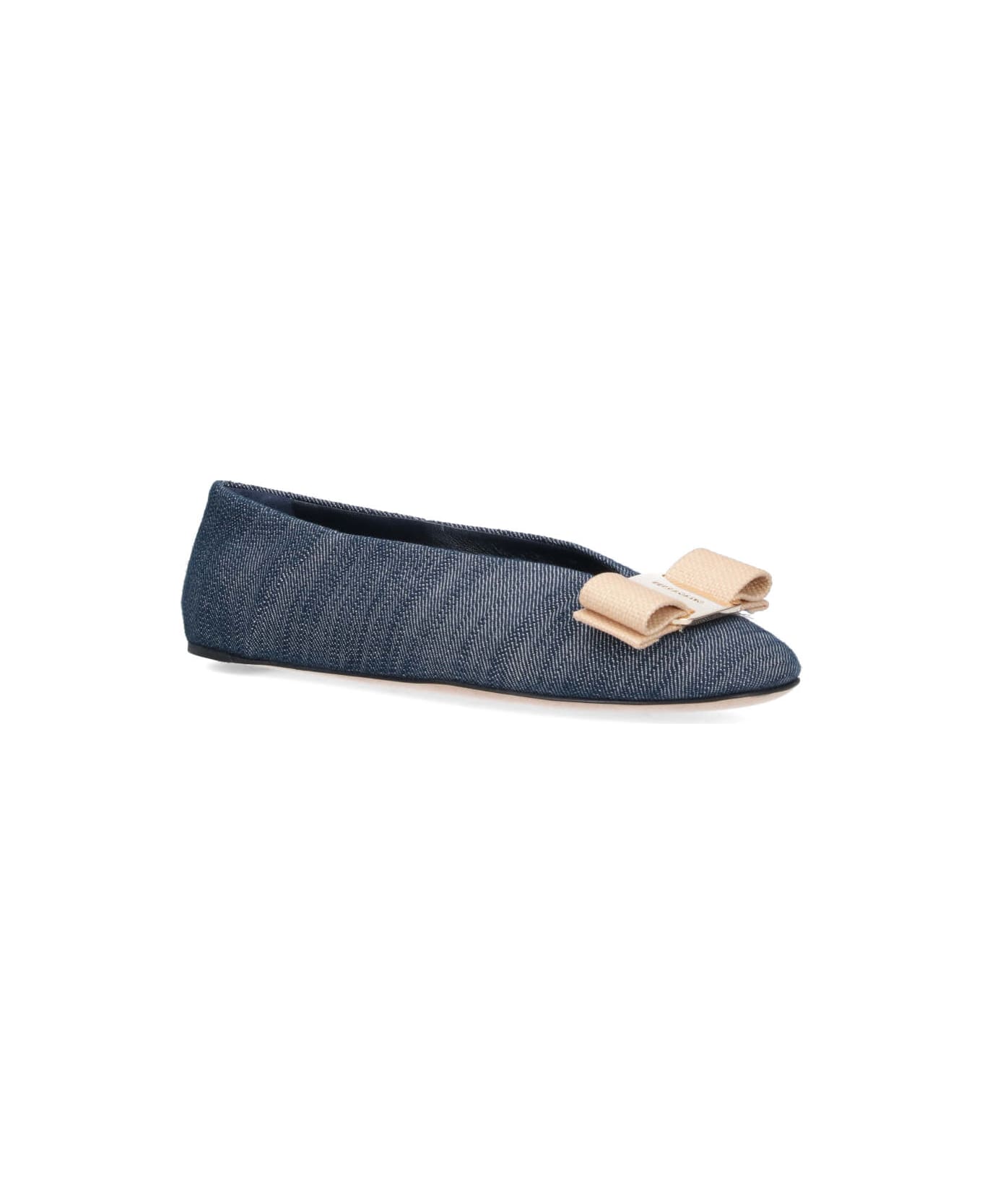 Ferragamo "vara" Bow Ballet Flats - Blue