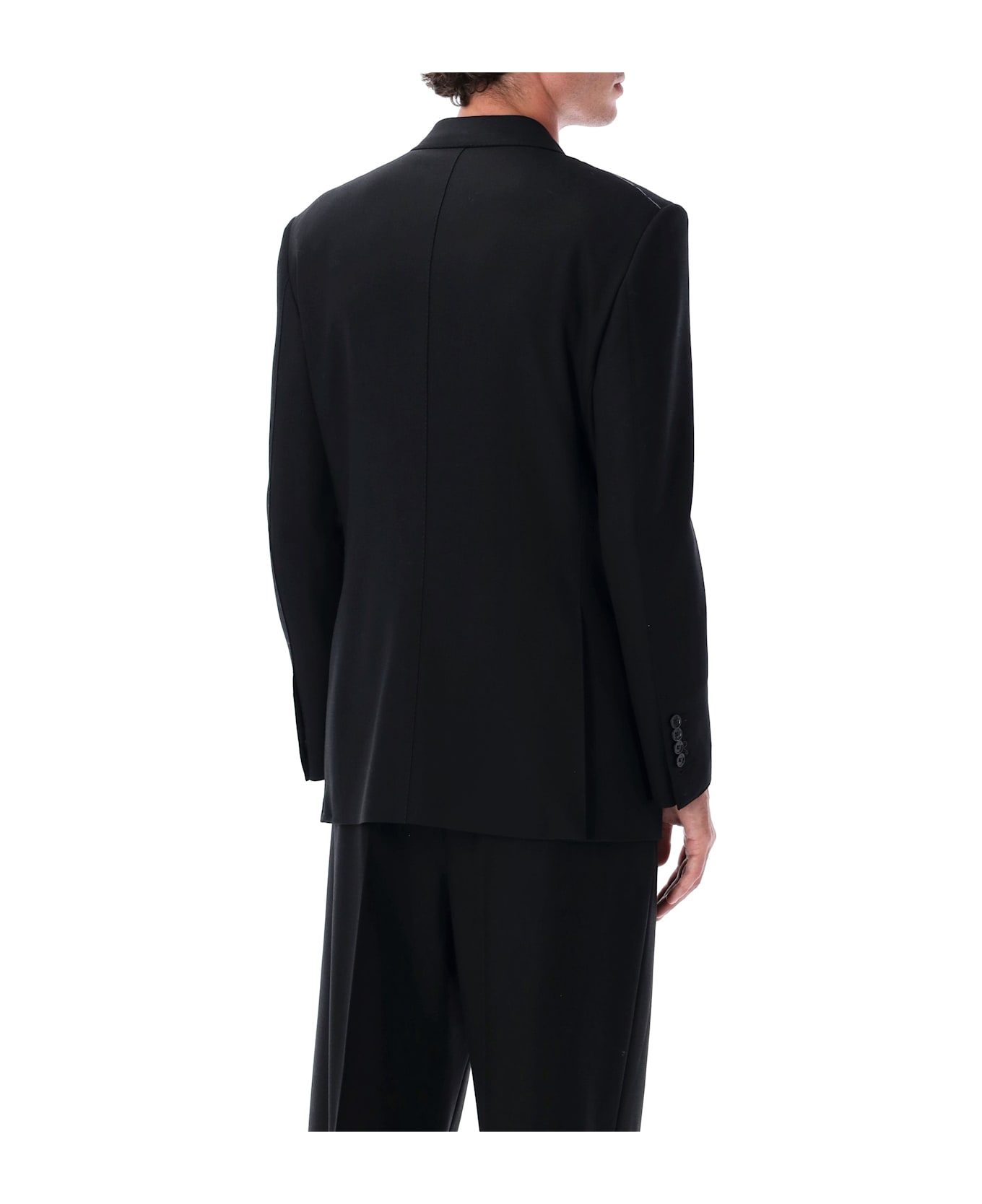 Tom Ford Double-breasted Wool Twill Jacket - BLACK