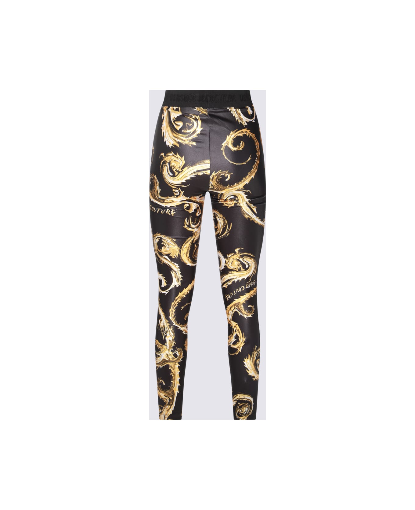 Versace Jeans Couture Black And Gold Pants - Nero e Oro