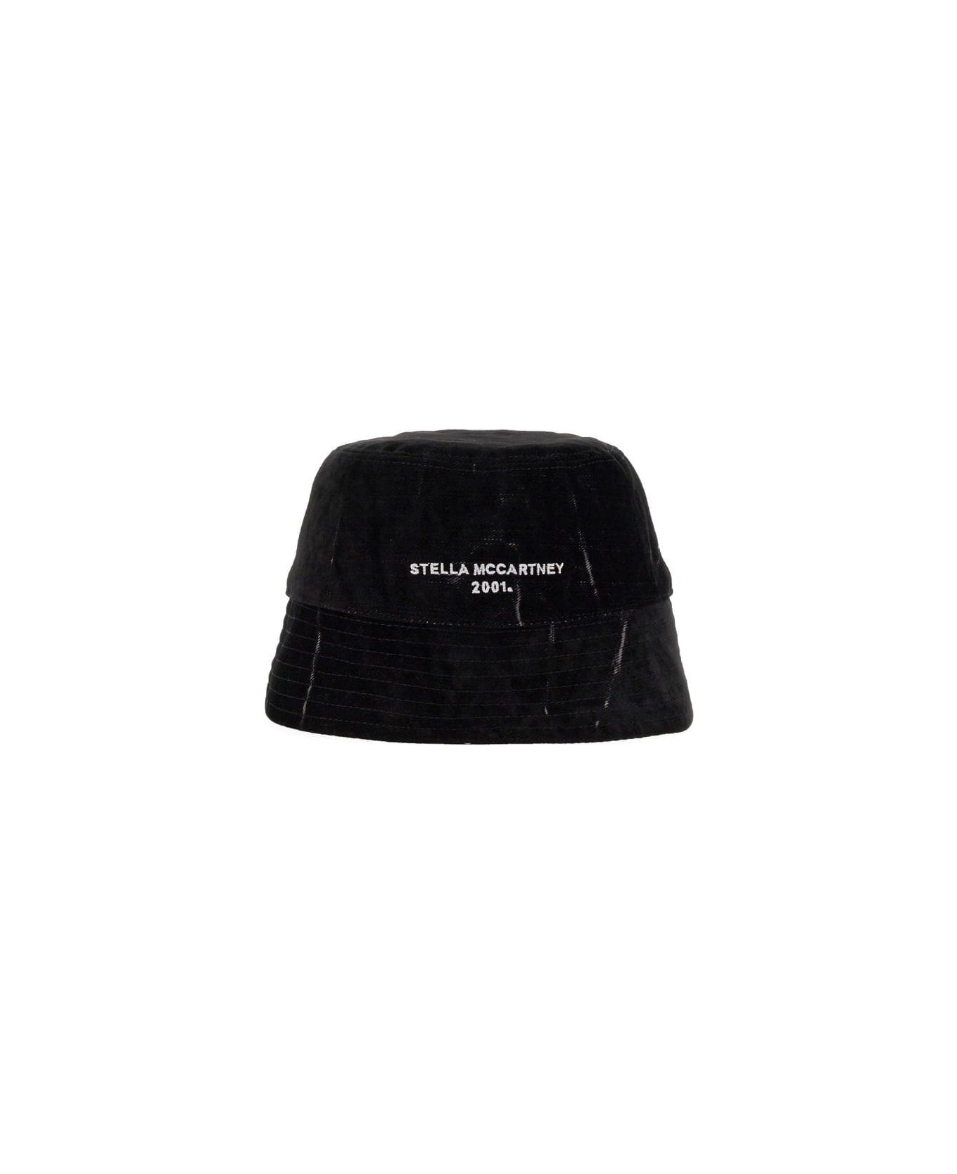 Stella McCartney Logo Embroidered Bucket Hat - Black 帽子