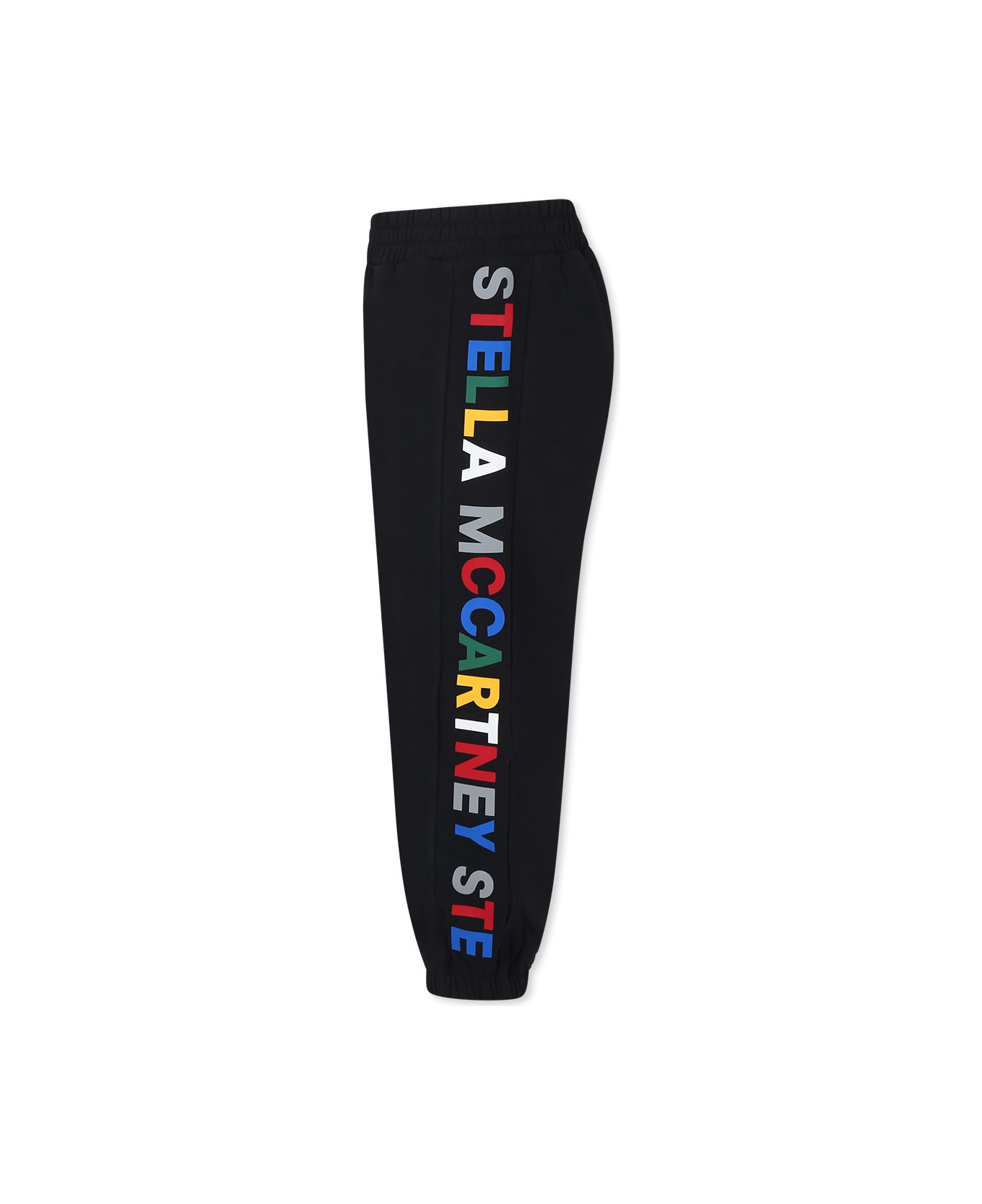 Stella McCartney Kids Black Trousers For Boy With Logo - Black
