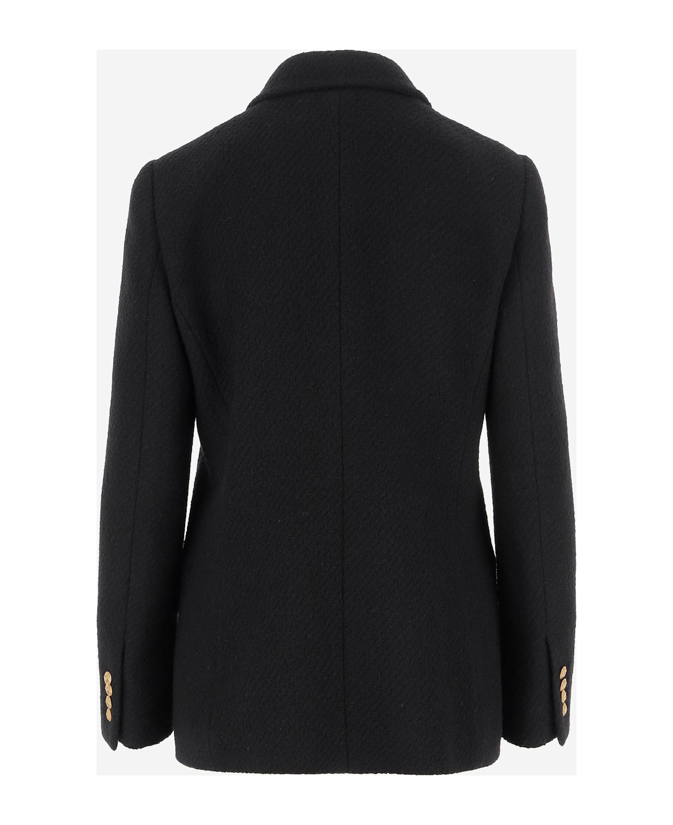 Chloé Double-breasted Bouclé Wool Jacket - Black