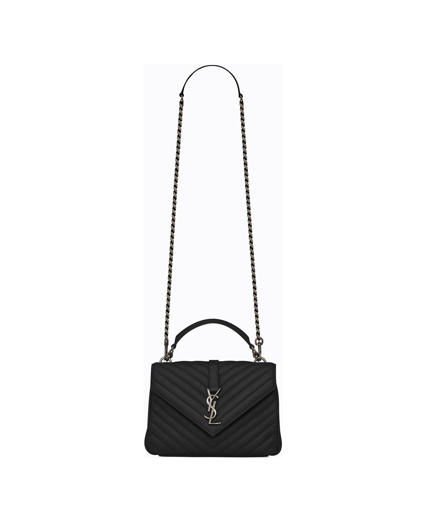 Saint Laurent College Medium Shoulder Bag - Black