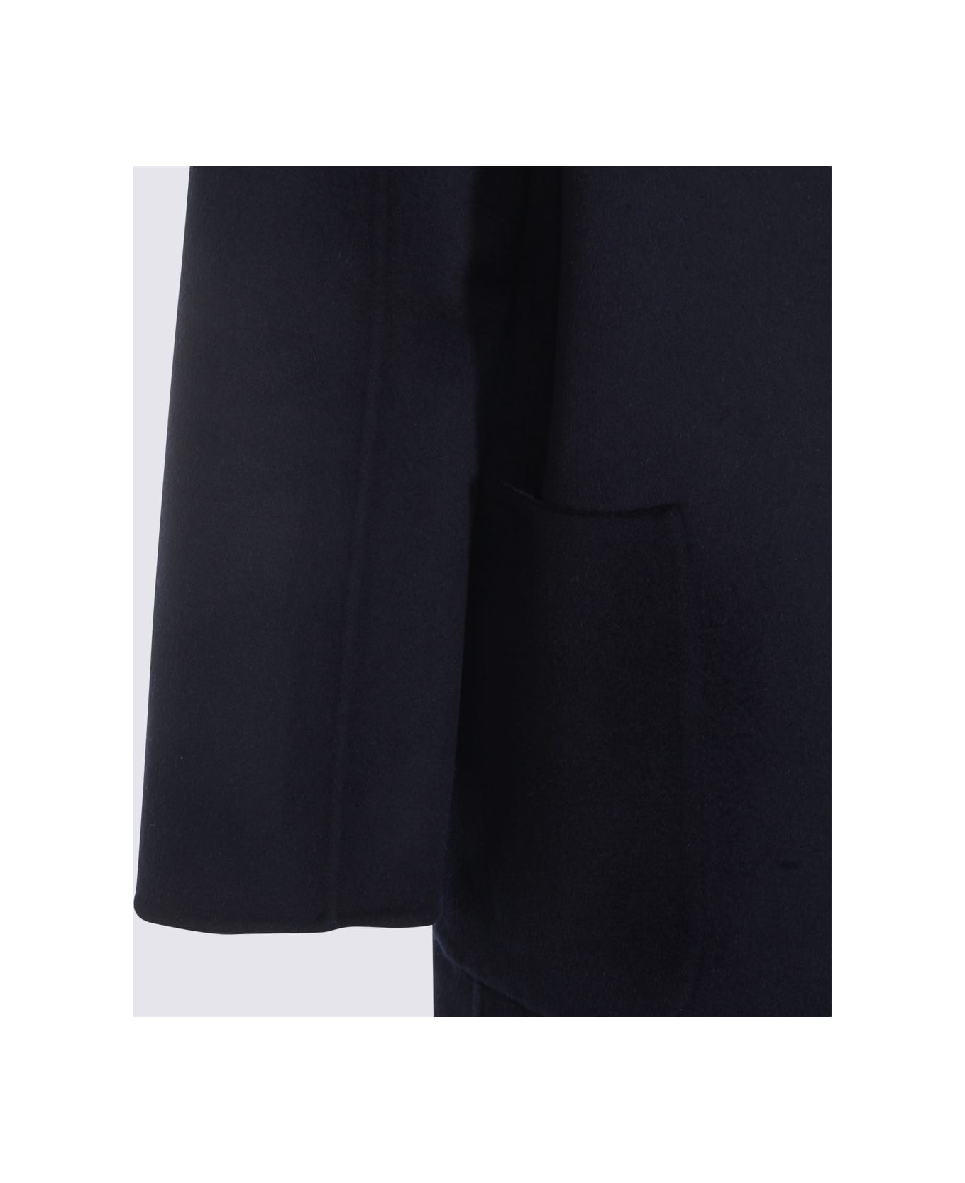 Tory Burch Dark Navy Wool Coat - Blue