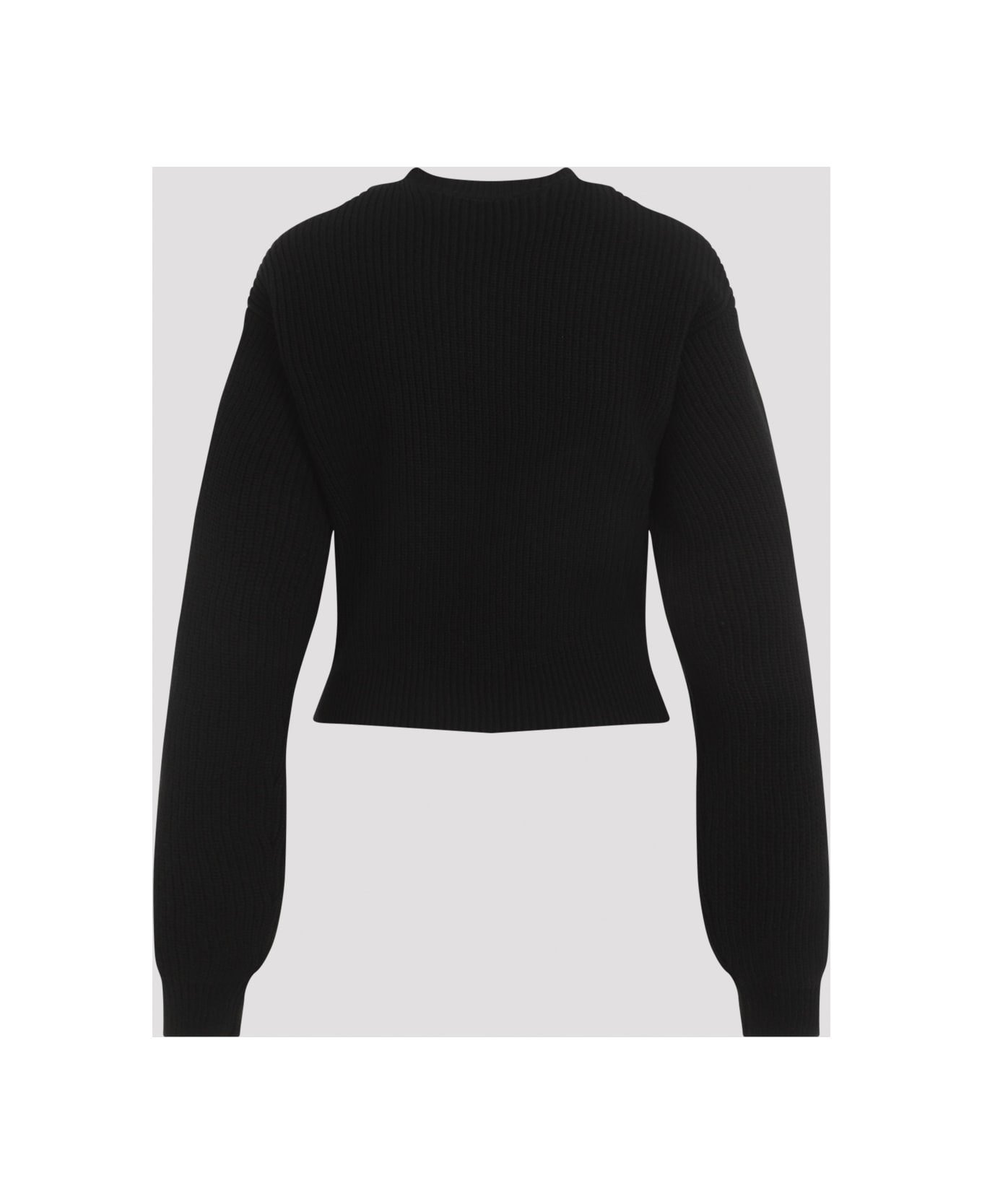 Balenciaga Cropped Sweater - Black