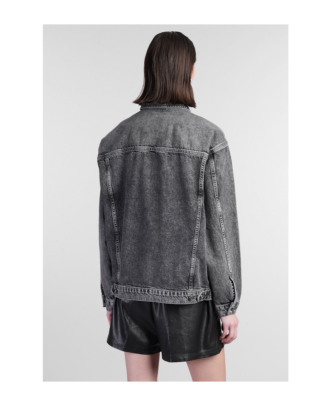 Anine Bing Rory Denim Jackets In Grey Cotton - grey