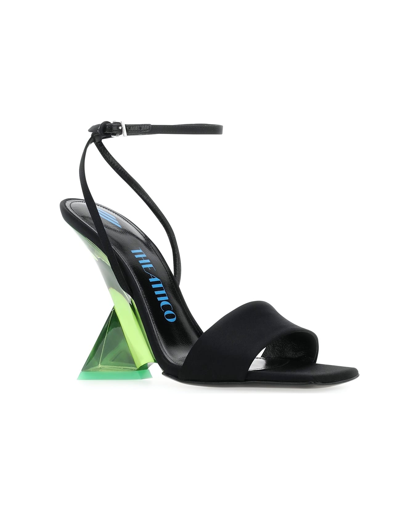 The Attico Black Satin Cheope Sandals - 123 サンダル
