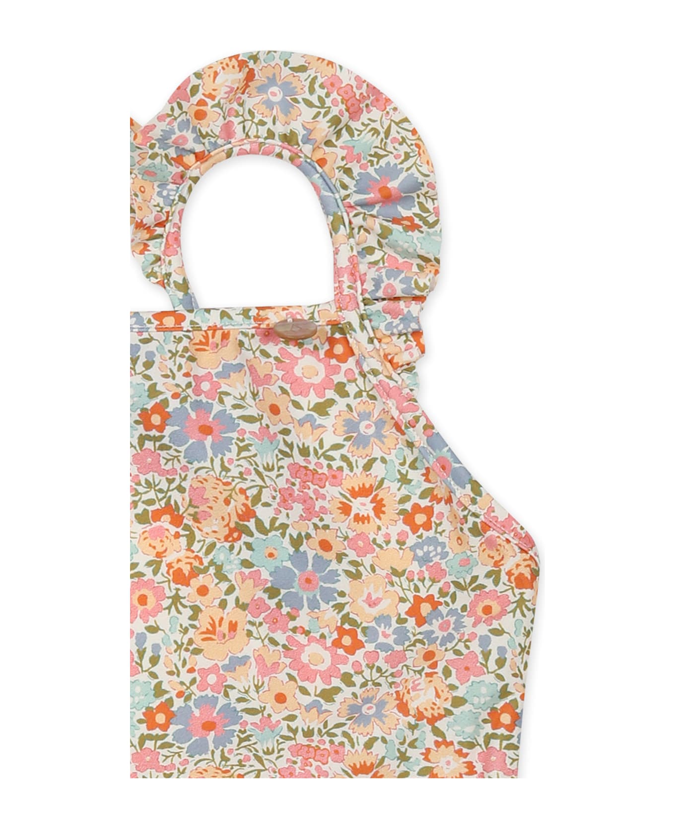 Bonpoint Multicolor Swimsuit For Baby Girl With Floral Print - Multicolor