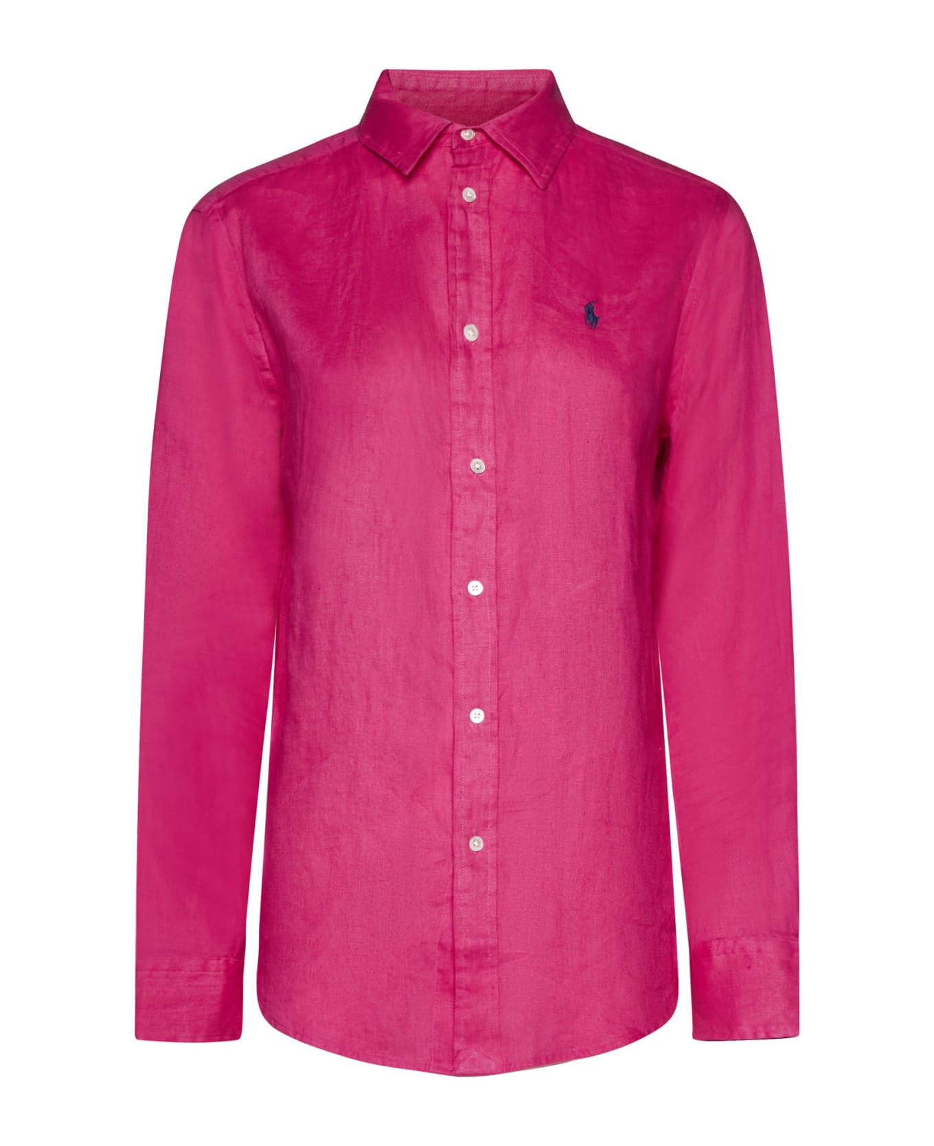 Polo Ralph Lauren Fuchsia Linen Shirt - DESERTPINK