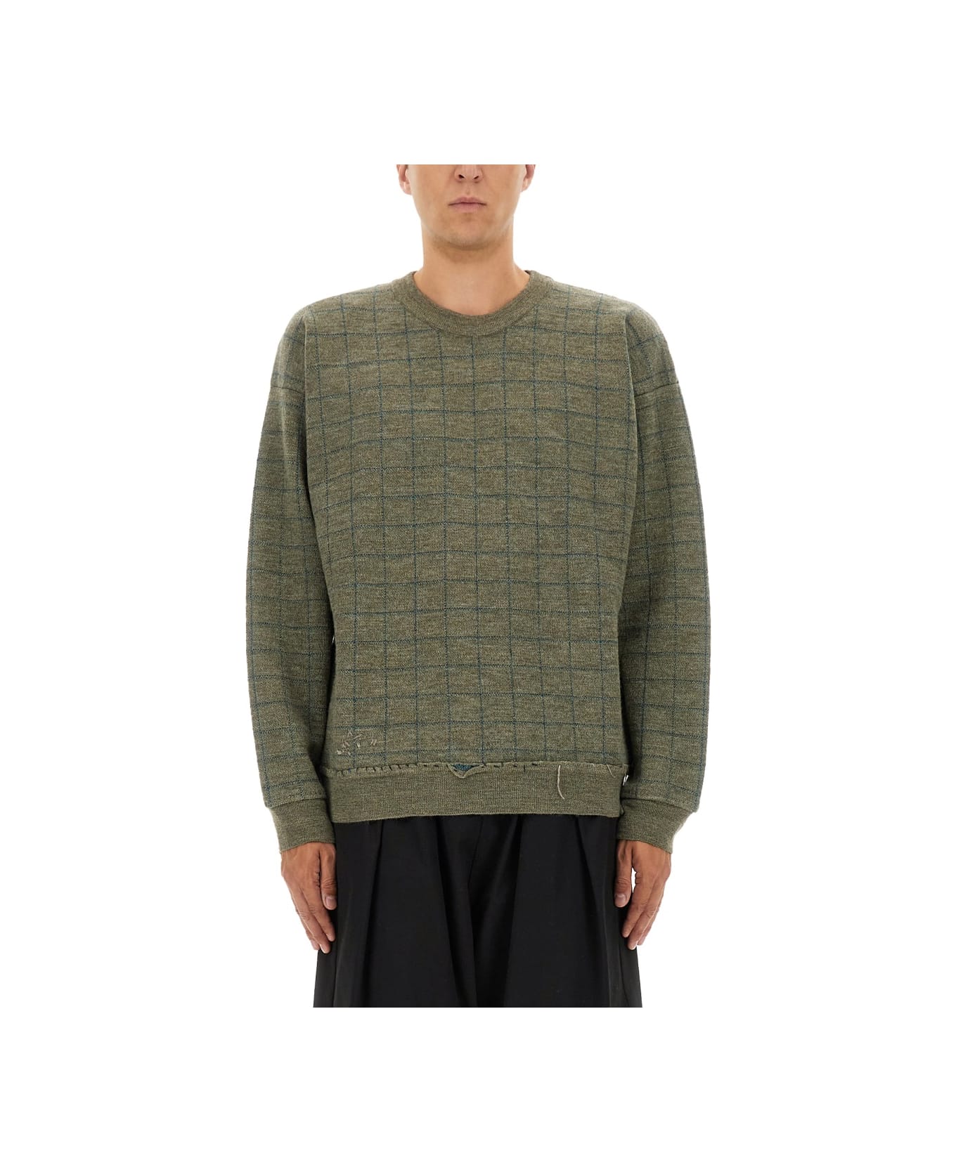 Maison Margiela Sweatshirt With Worn Effect - GREEN