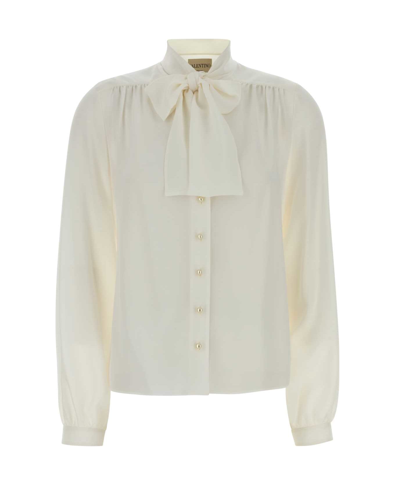 Valentino Garavani Ivory Crepe Shirt - AVORIO