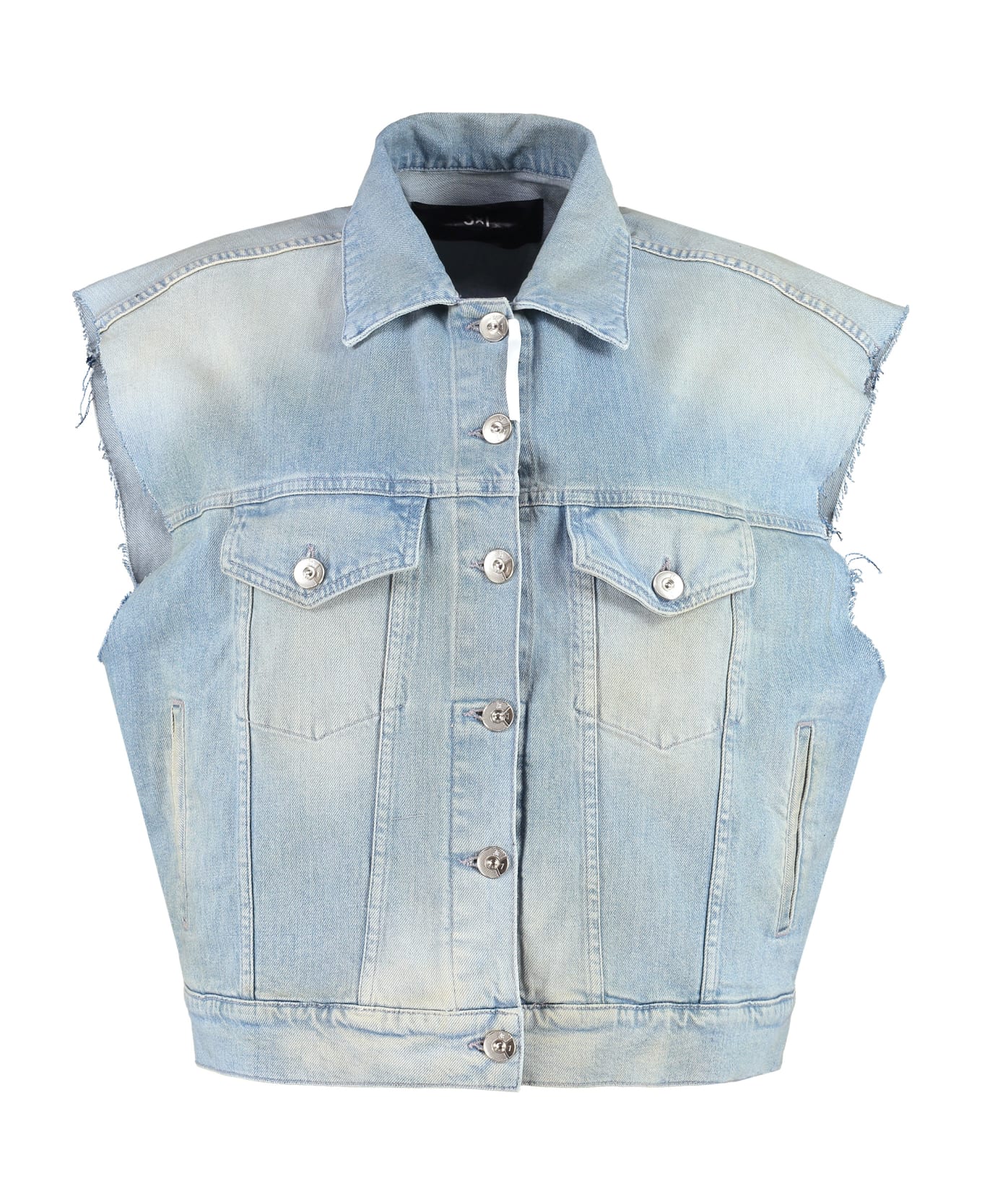 3x1 Susan Sleeveless Denim Jacket - Denim