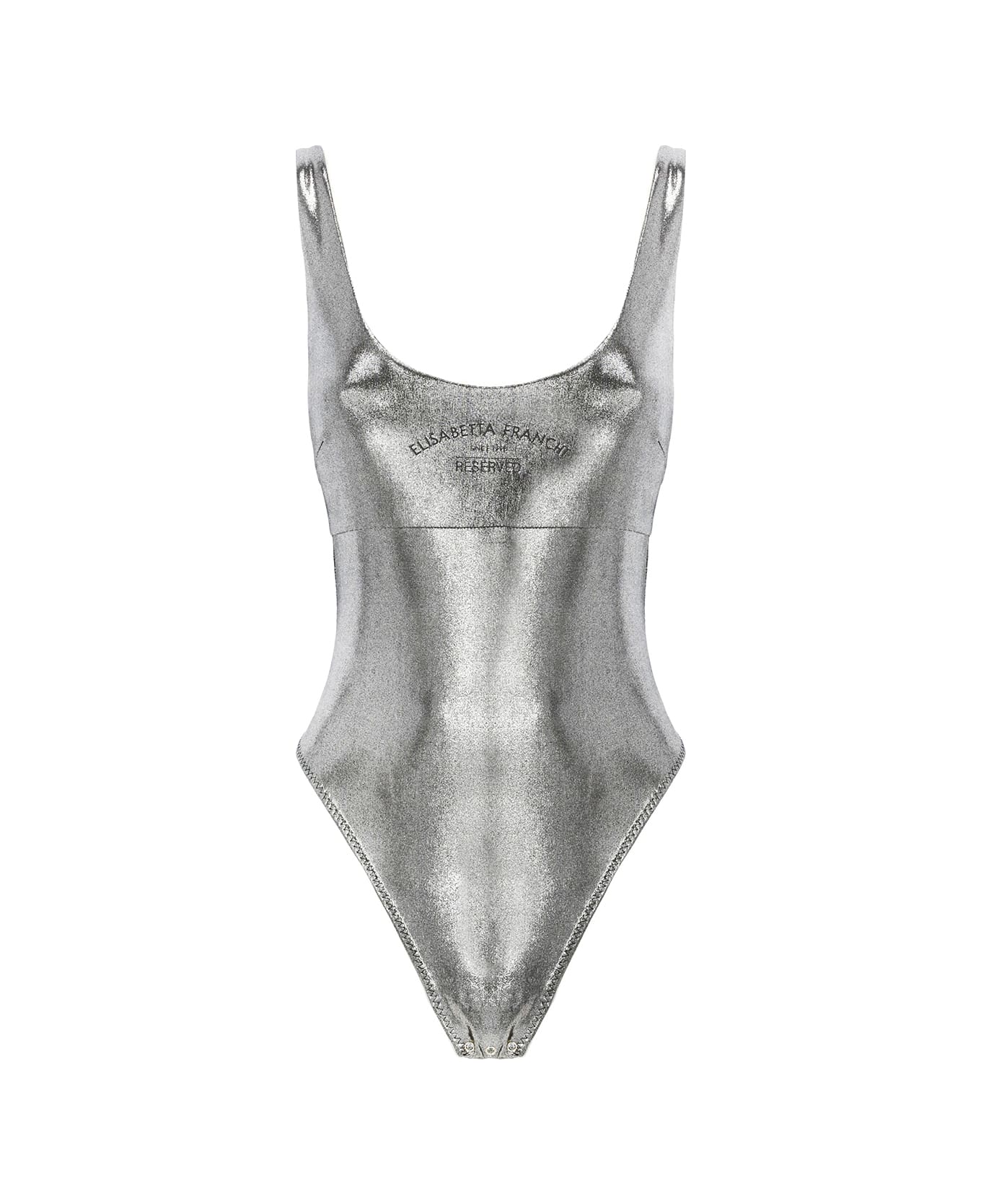 Elisabetta Franchi Body With Logo - Silver