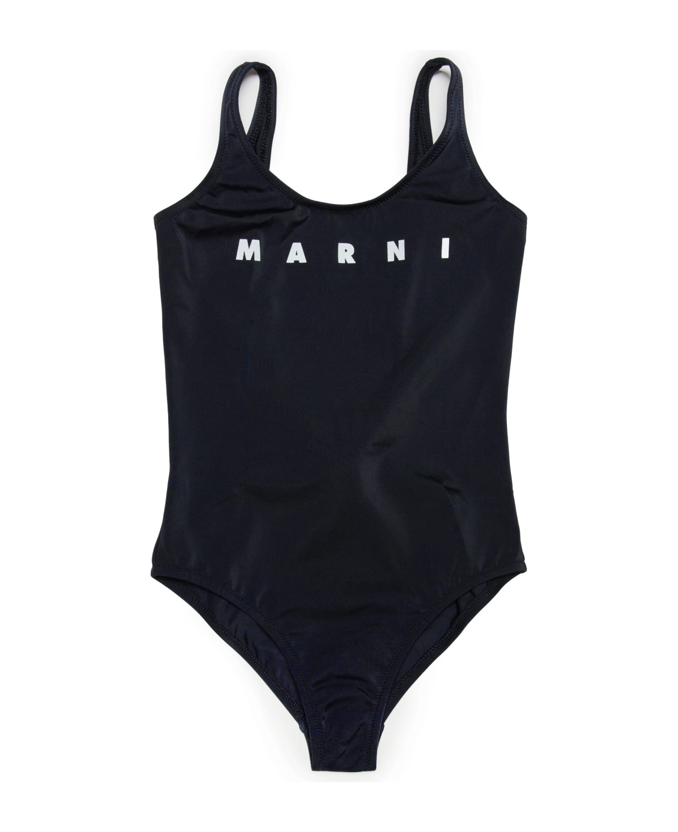 Marni Mm9f Swimsuit Marni Black One-piece Swimming Costume In Lycra With Logo - Black