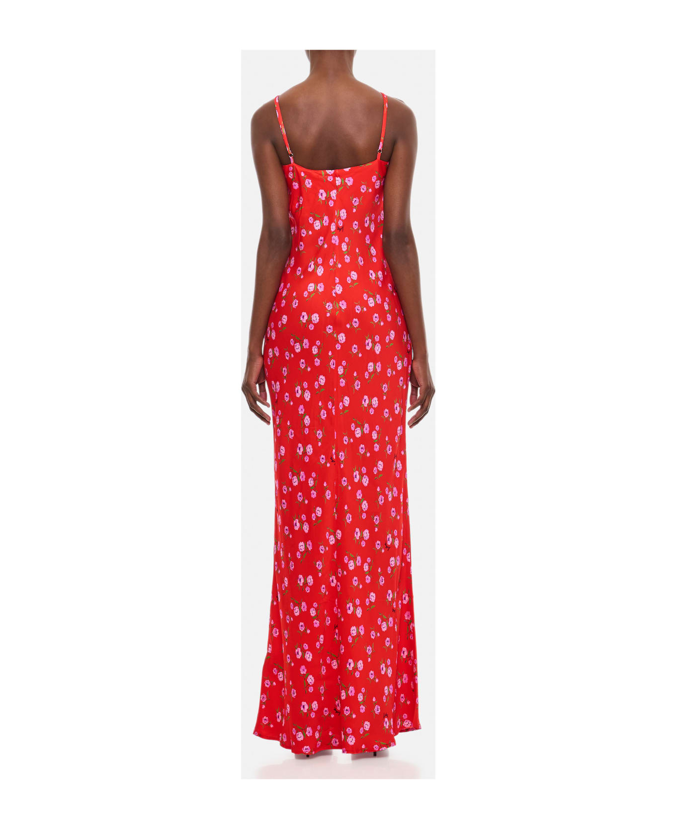 Rotate by Birger Christensen Long Printed Dress - Red