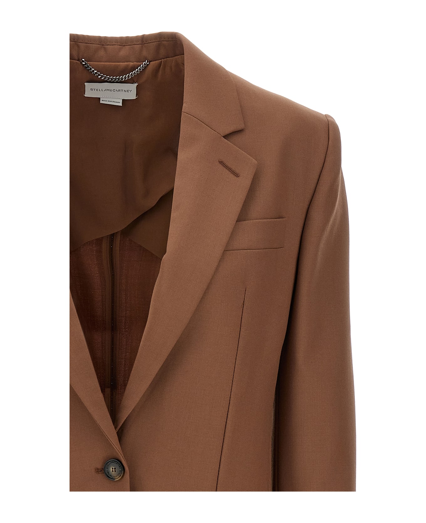 Stella McCartney Single-breasted Wool Blazer - Brown