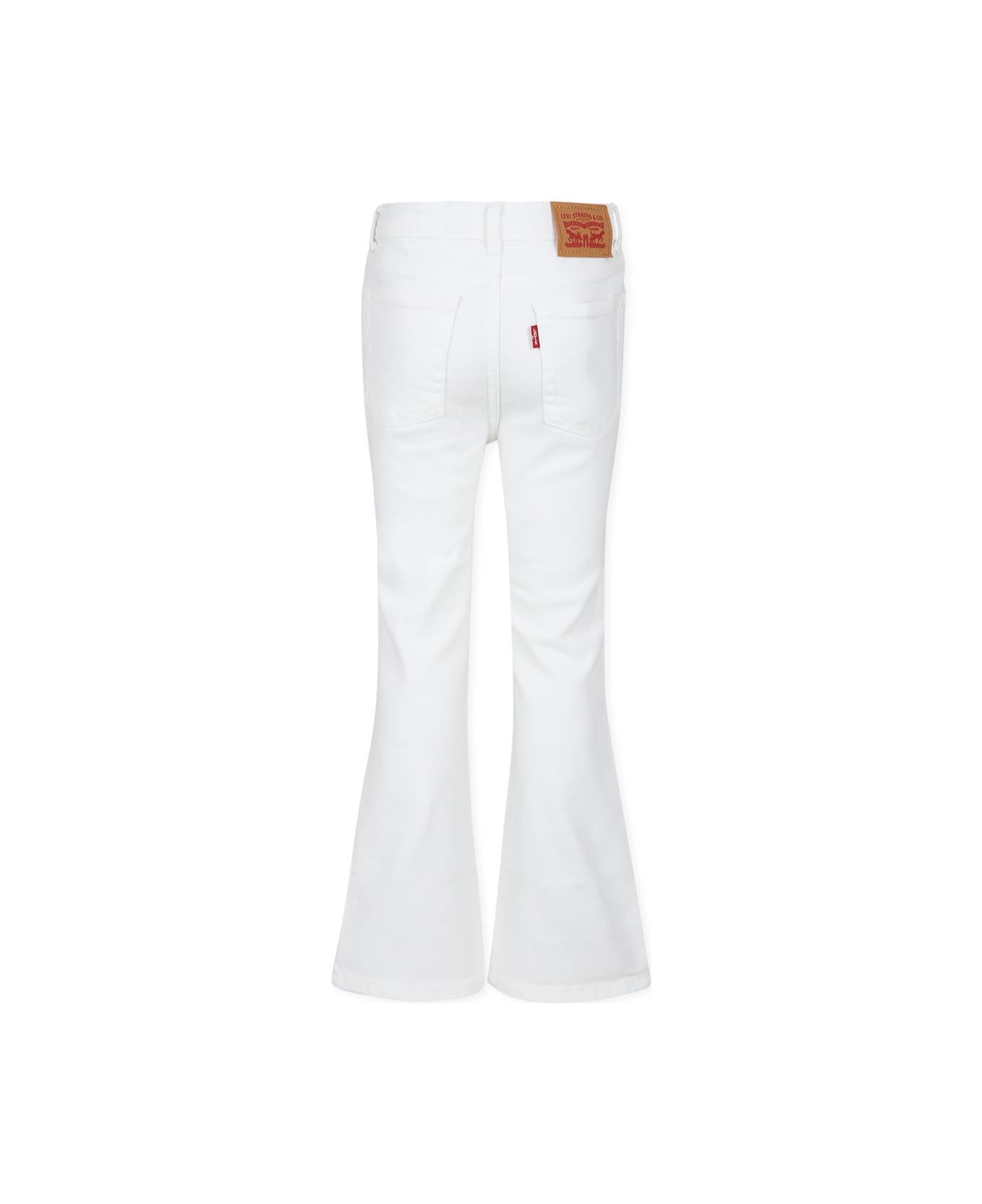 Levi
s White Jeans 726 For Girl With Logo Patch - White