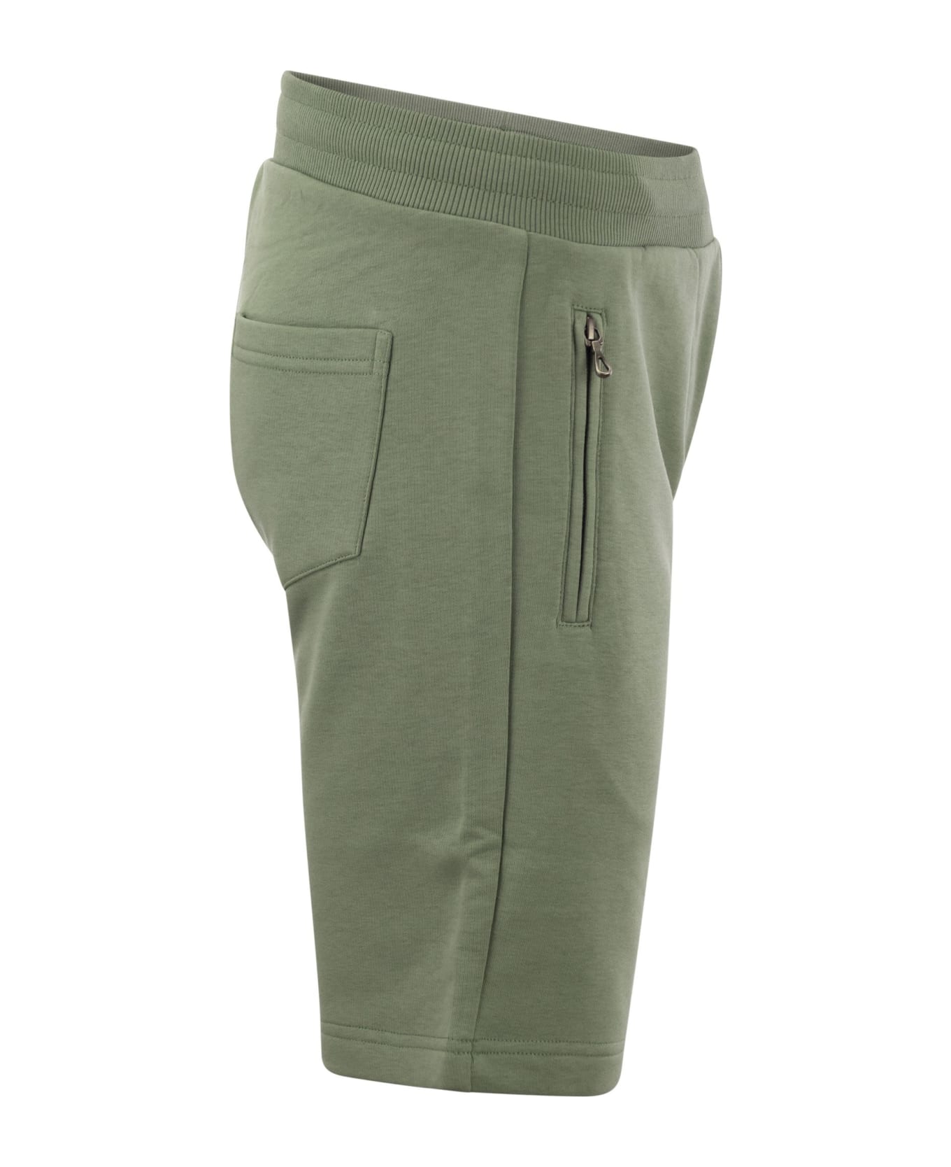 Colmar Plush Bermuda Shorts With Pocket - Green