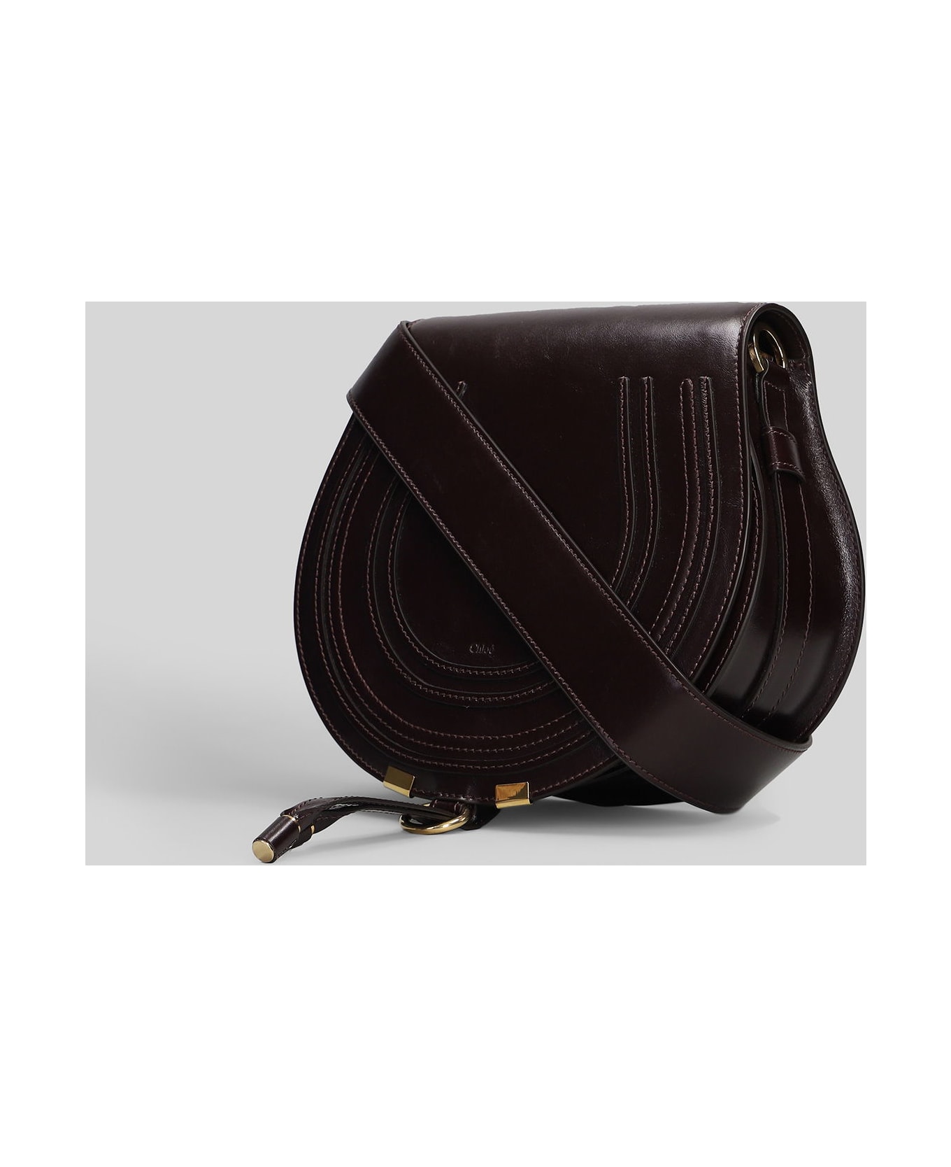 Chloé Mercie Shoulder Bag In Brown Leather - brown
