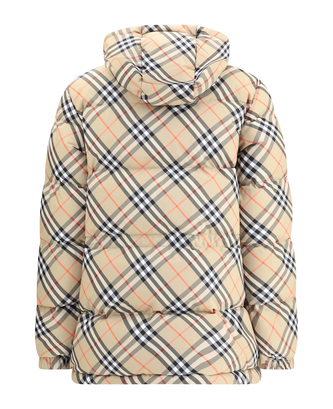 Burberry Hooded Check Down Jacket