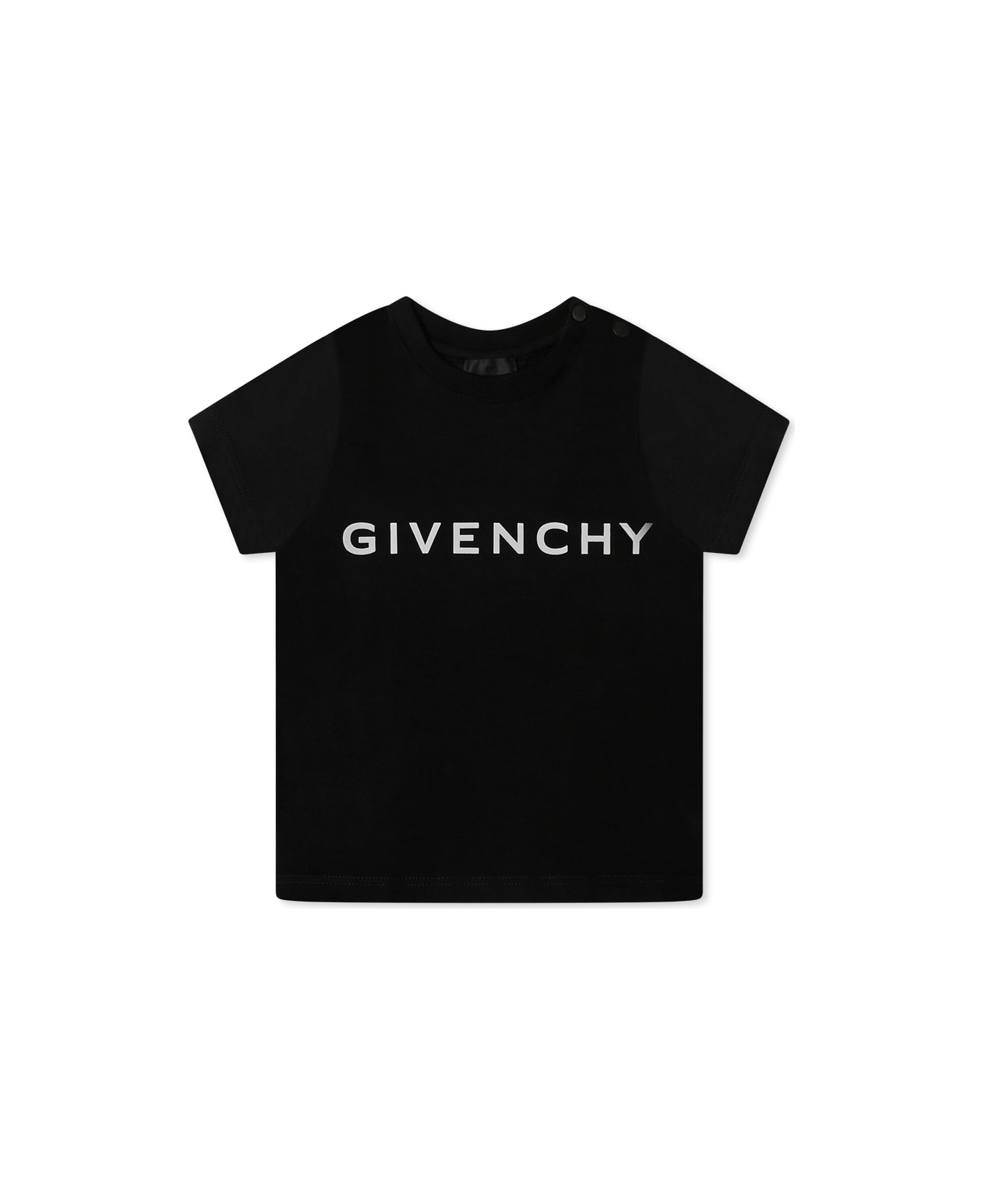 Givenchy Black T-shirt For Baby Boy With Logo - Black