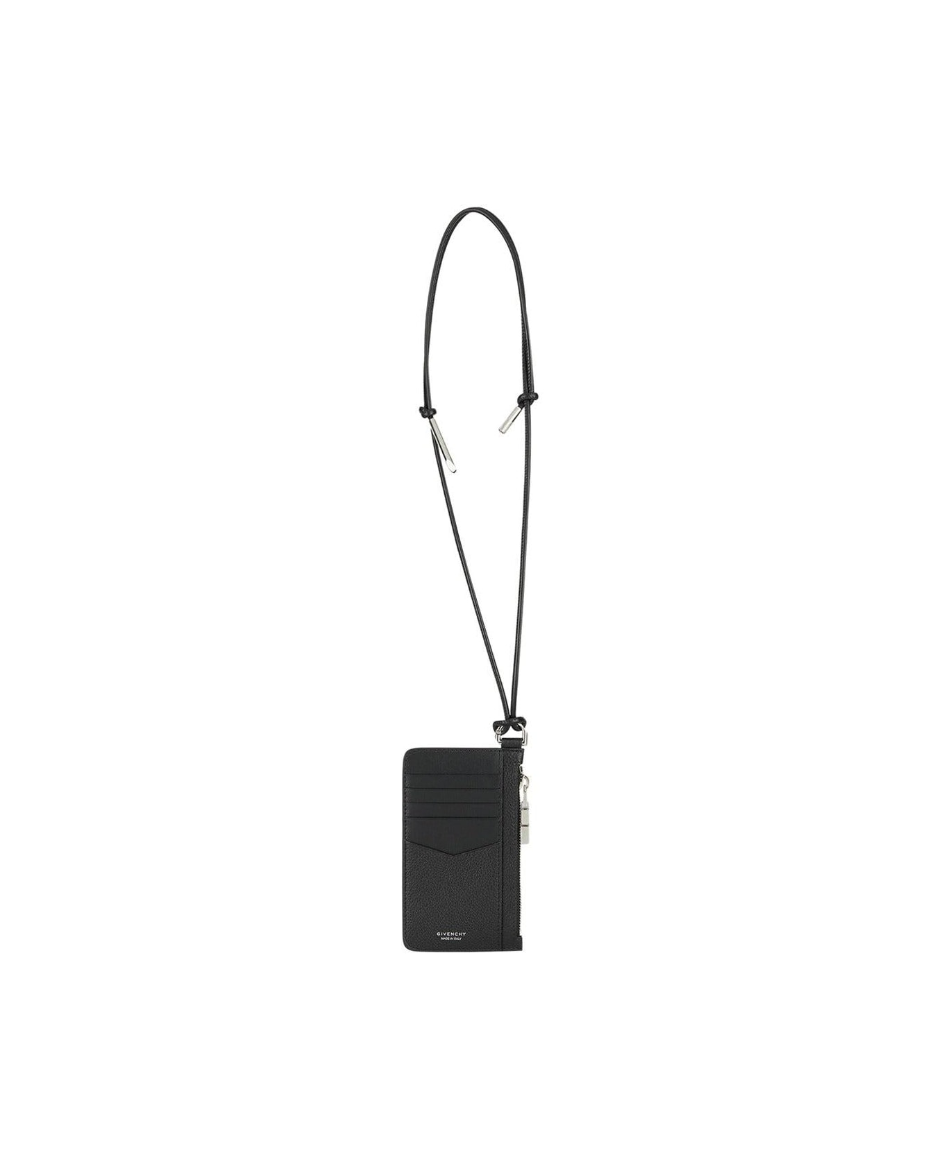 Givenchy Strapped Zipped Card Holder - BLACK