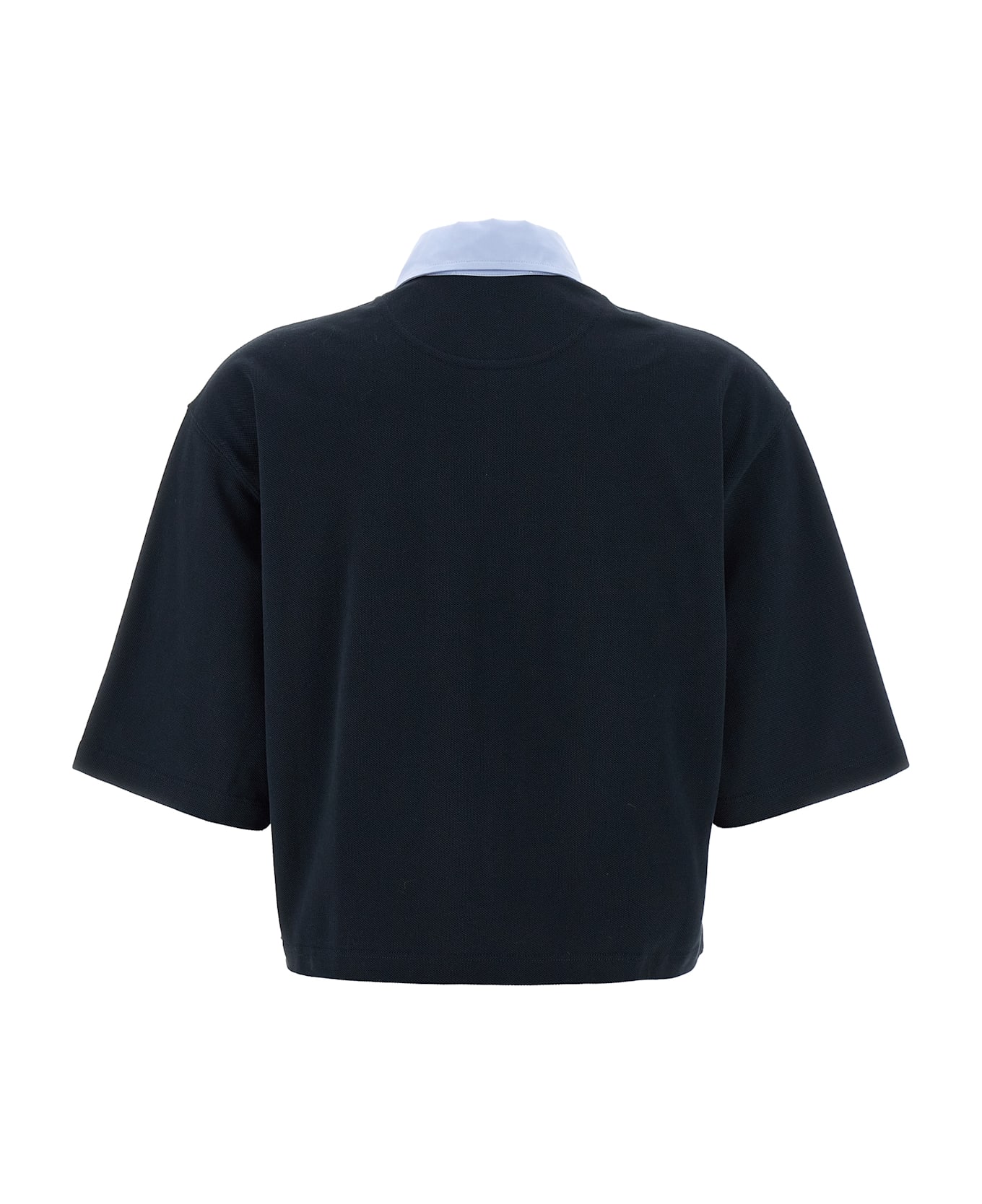 Stella McCartney Cropped Piquet Polo - Blue