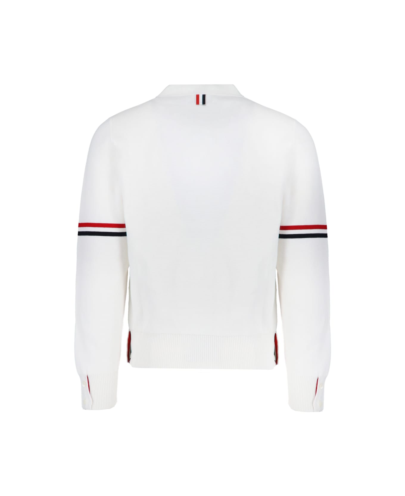 Thom Browne Tricolor Detail Cardigan - White